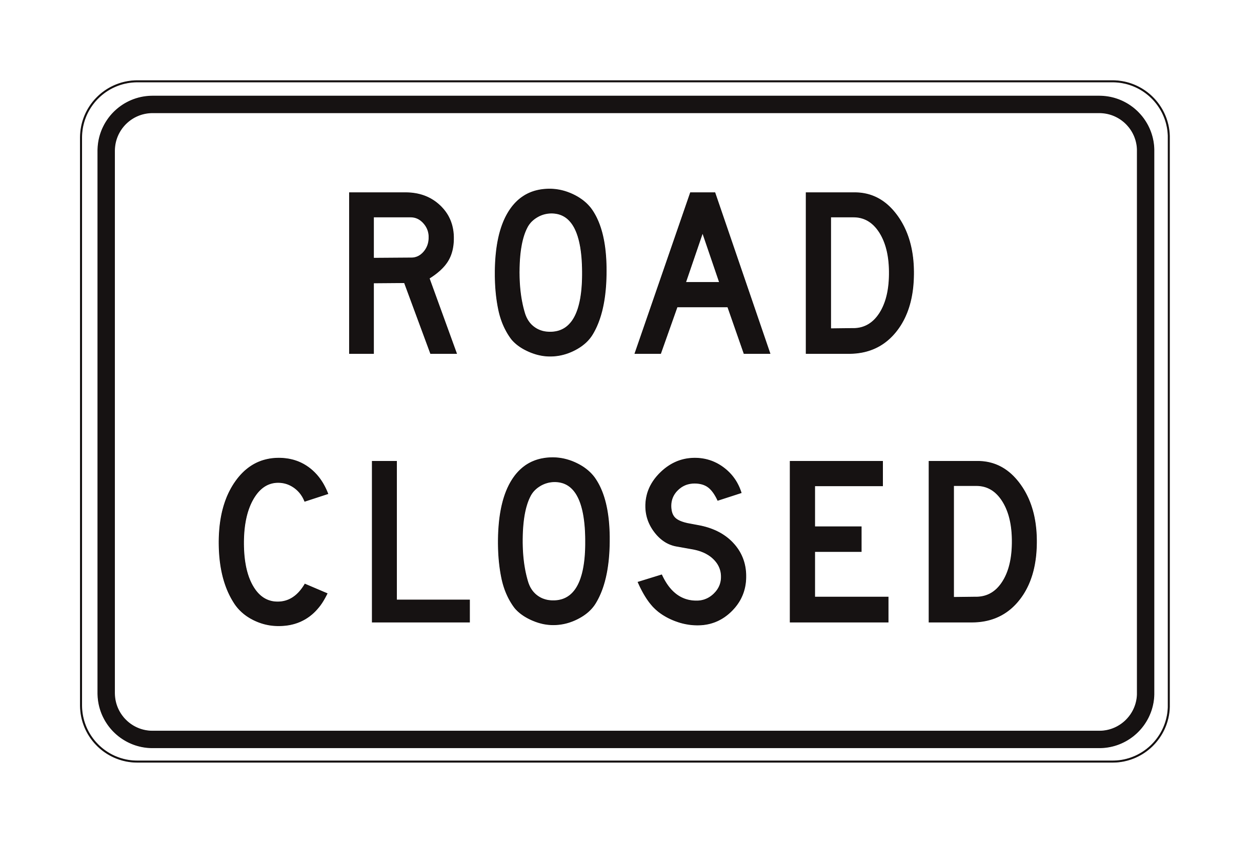 C2(CA) Road Closed — official FHWA layout