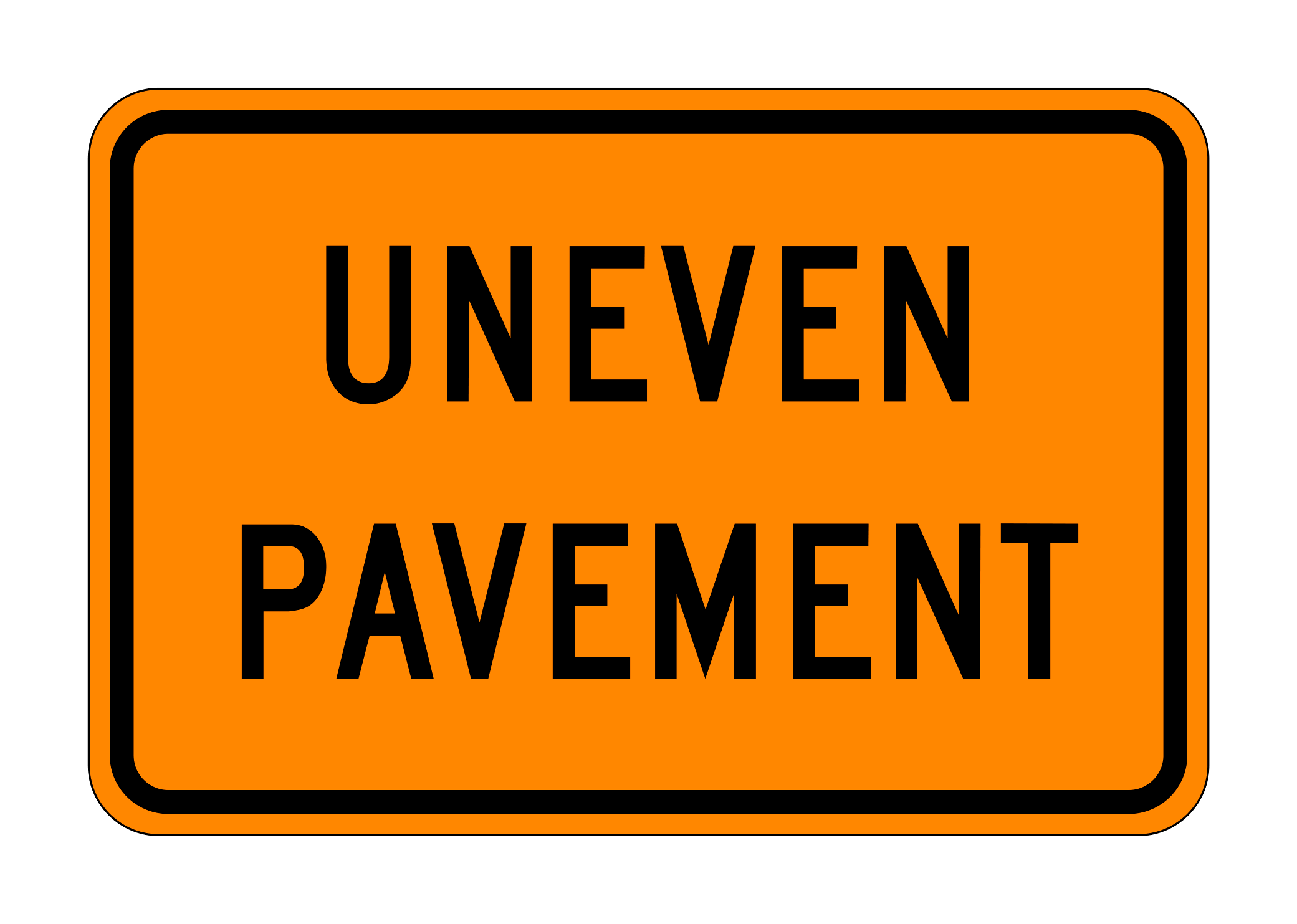 C46P(CA) Uneven Pavement — official FHWA layout