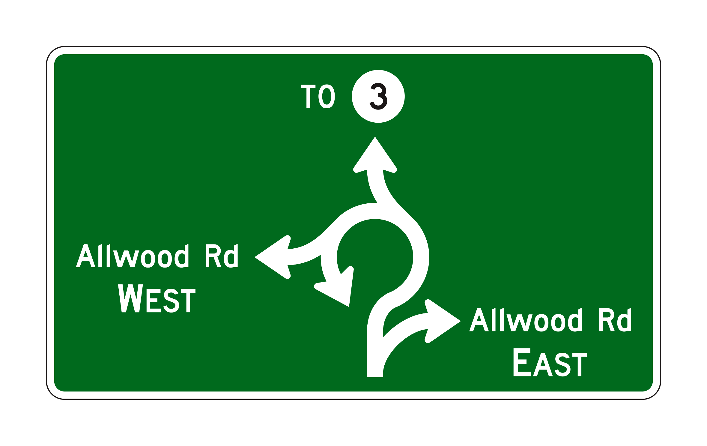 D1-5a On Allwood Rd West Allwood Rd — official FHWA layout