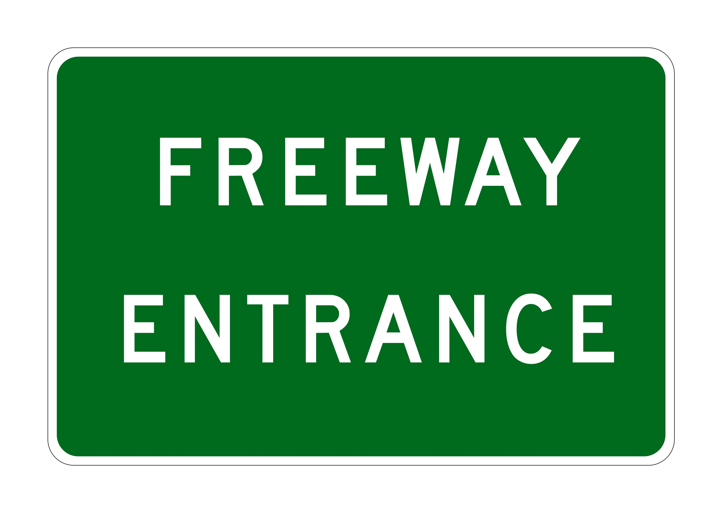 D13-3 Freeway Entrance — official FHWA layout