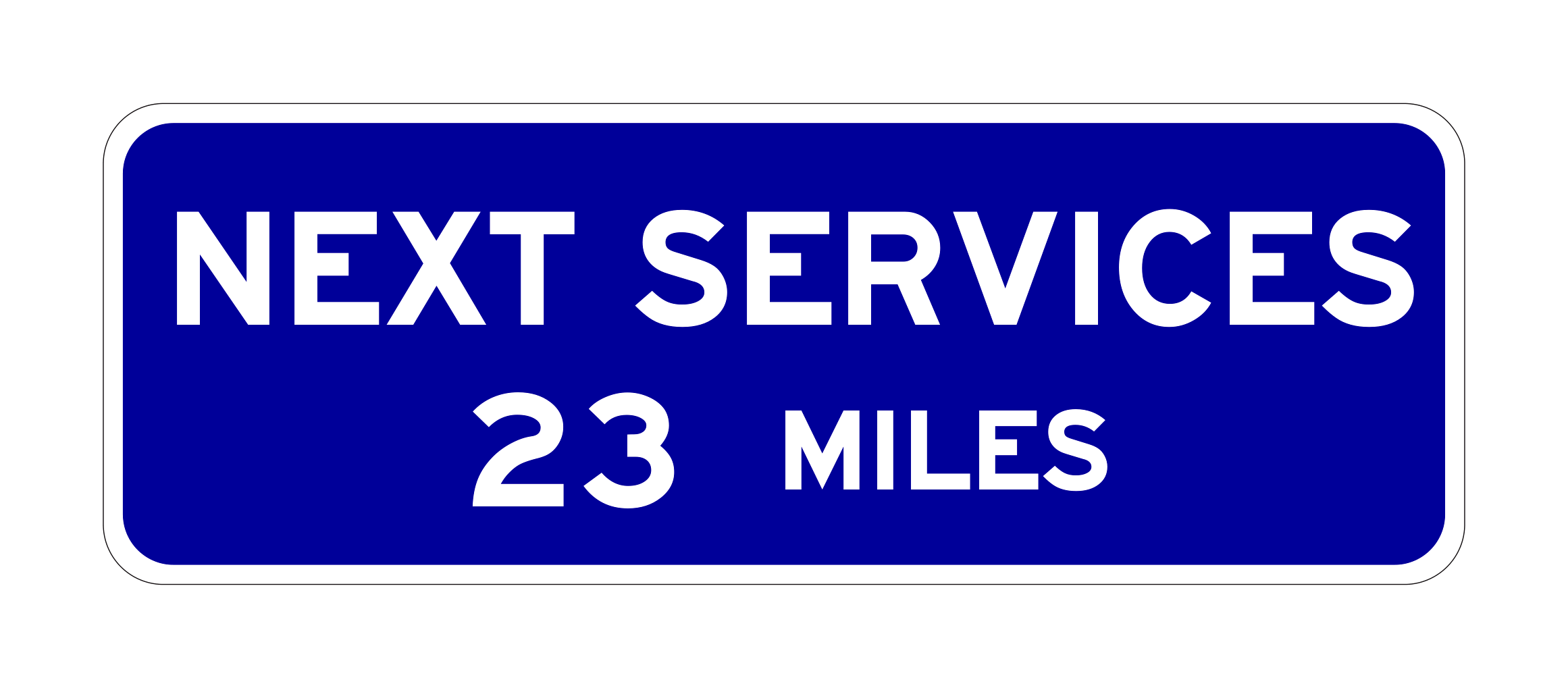 D9-17P Next Services Miles — official FHWA layout