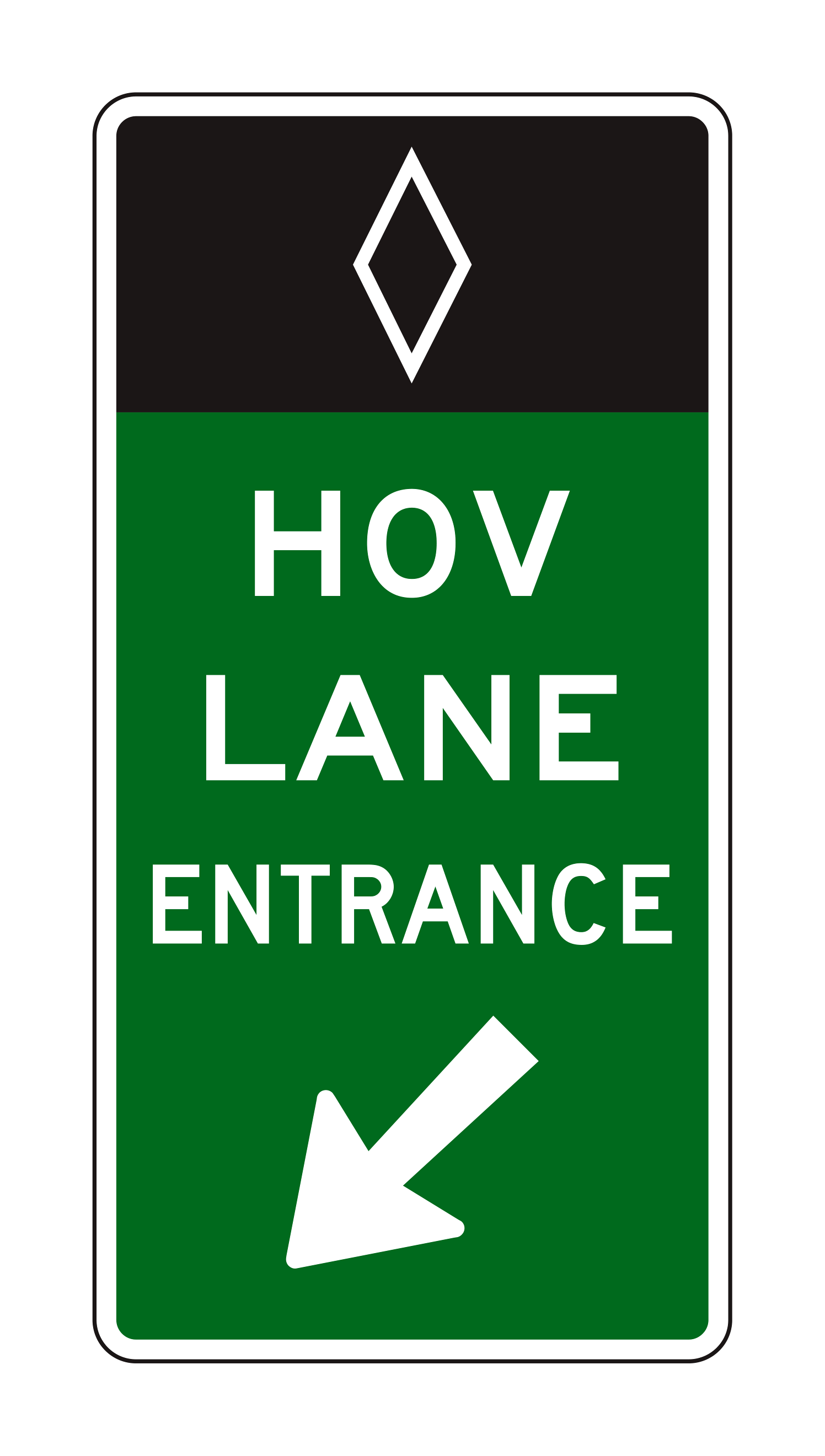 E8-1 HOV Lane Entrance — official FHWA layout