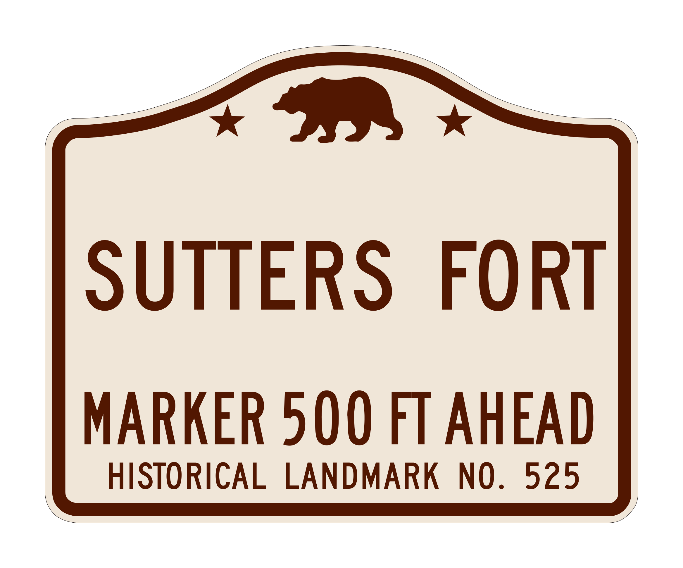 G14(CA) Has Sutters Fort Marker Ahead Historical — official FHWA layout