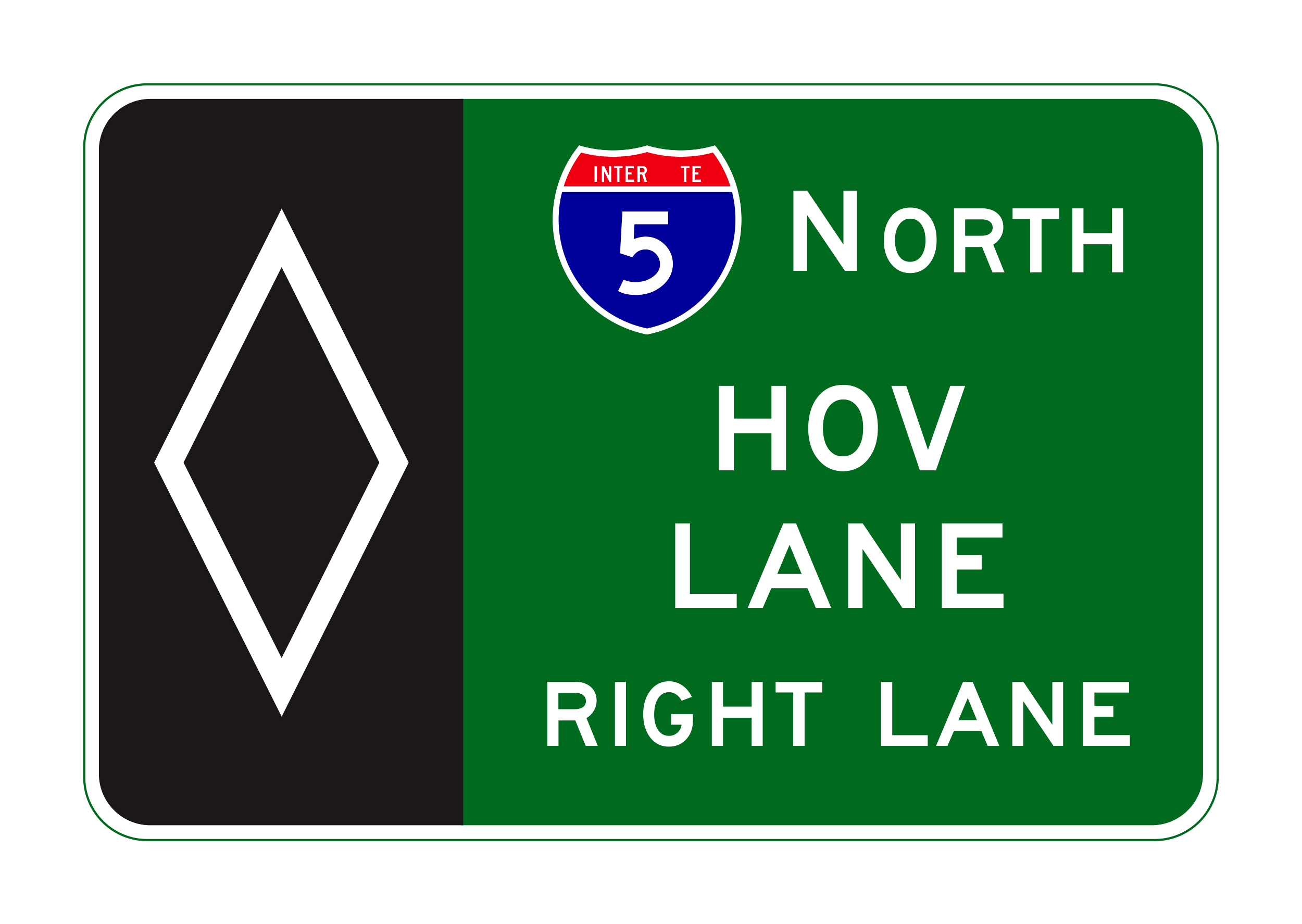 G20-9(CA) North HOV Lane Right Lane — official FHWA layout