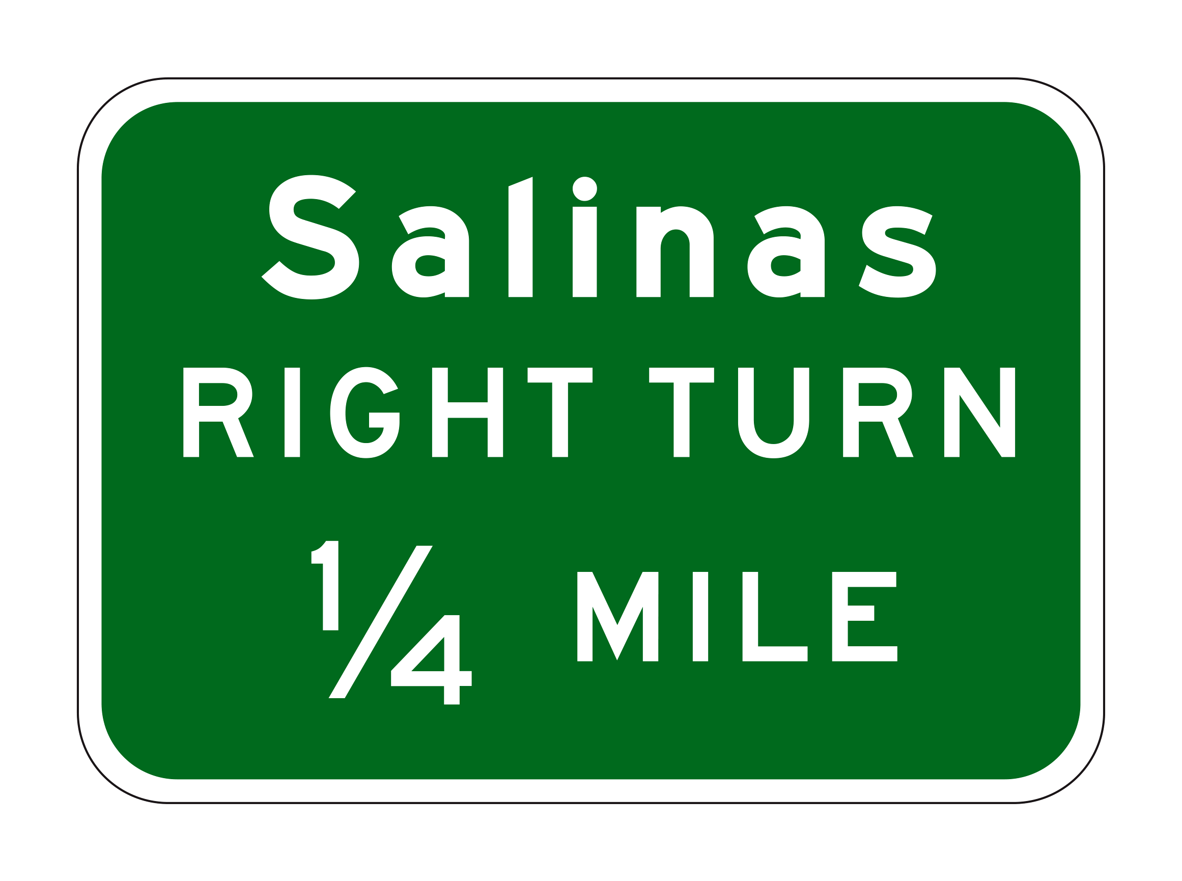 G22(CA) Salinas Right Turn Mile — official FHWA layout