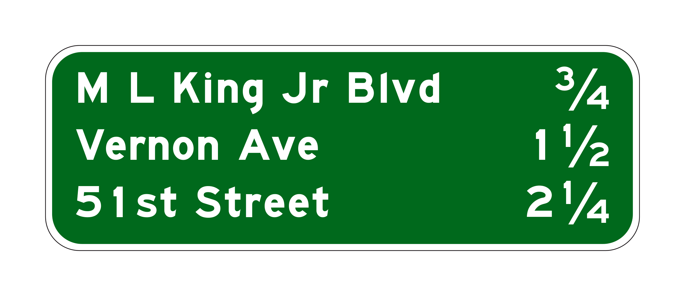 G23-1(CA) Mlking Jr Blvd Vernon Ave Street — official FHWA layout