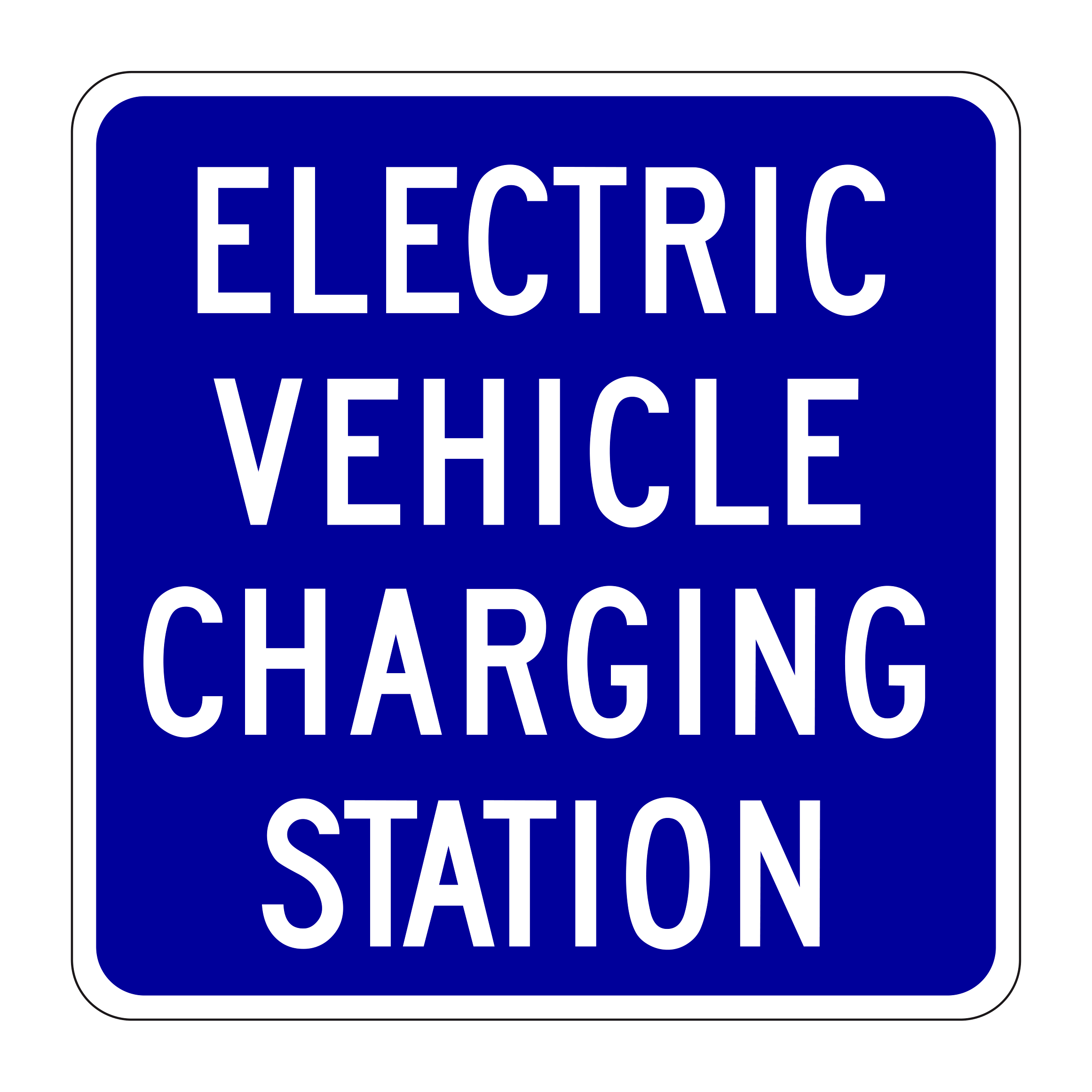 G66-21(CA) Electric Vehicle Charging Station — official FHWA layout