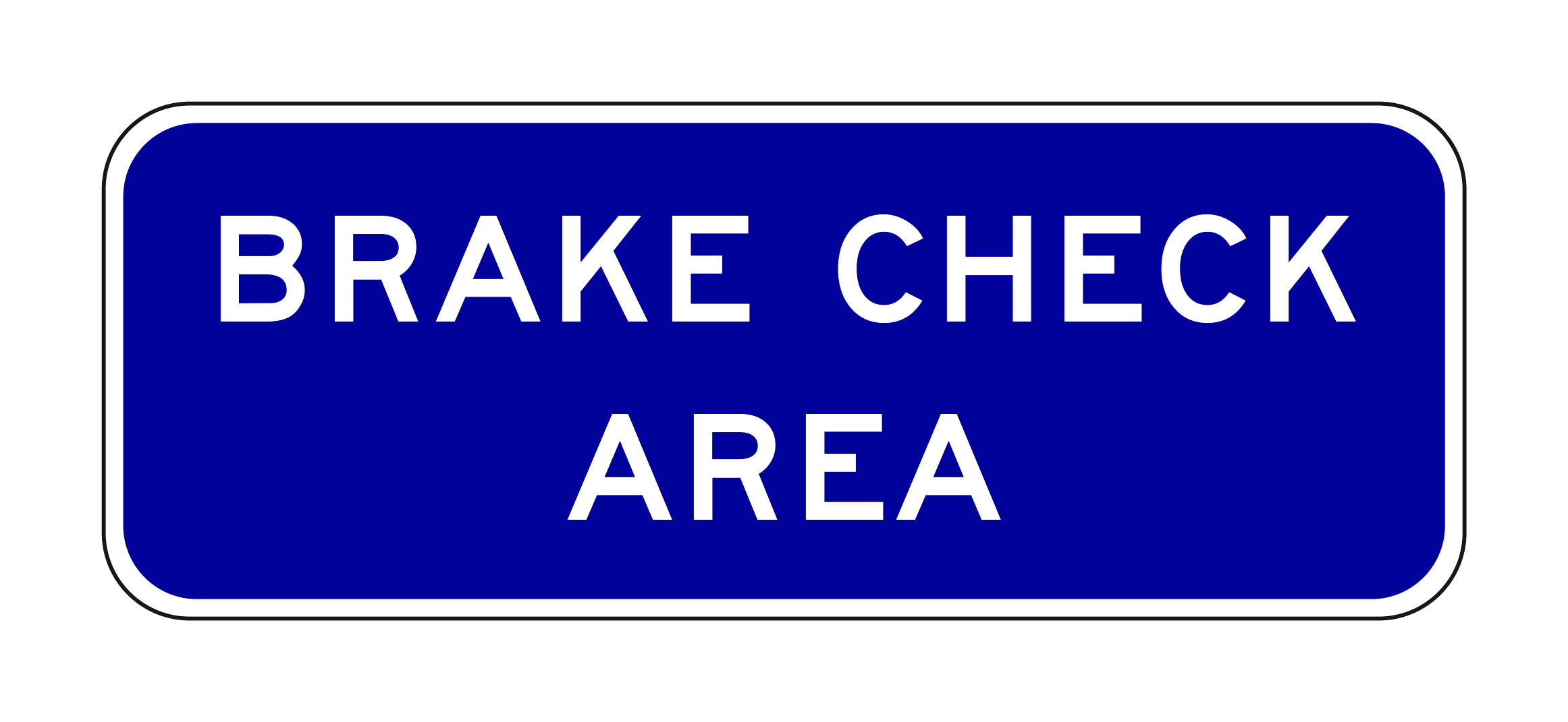 G66-58(CA) Brake Check Area — official FHWA layout