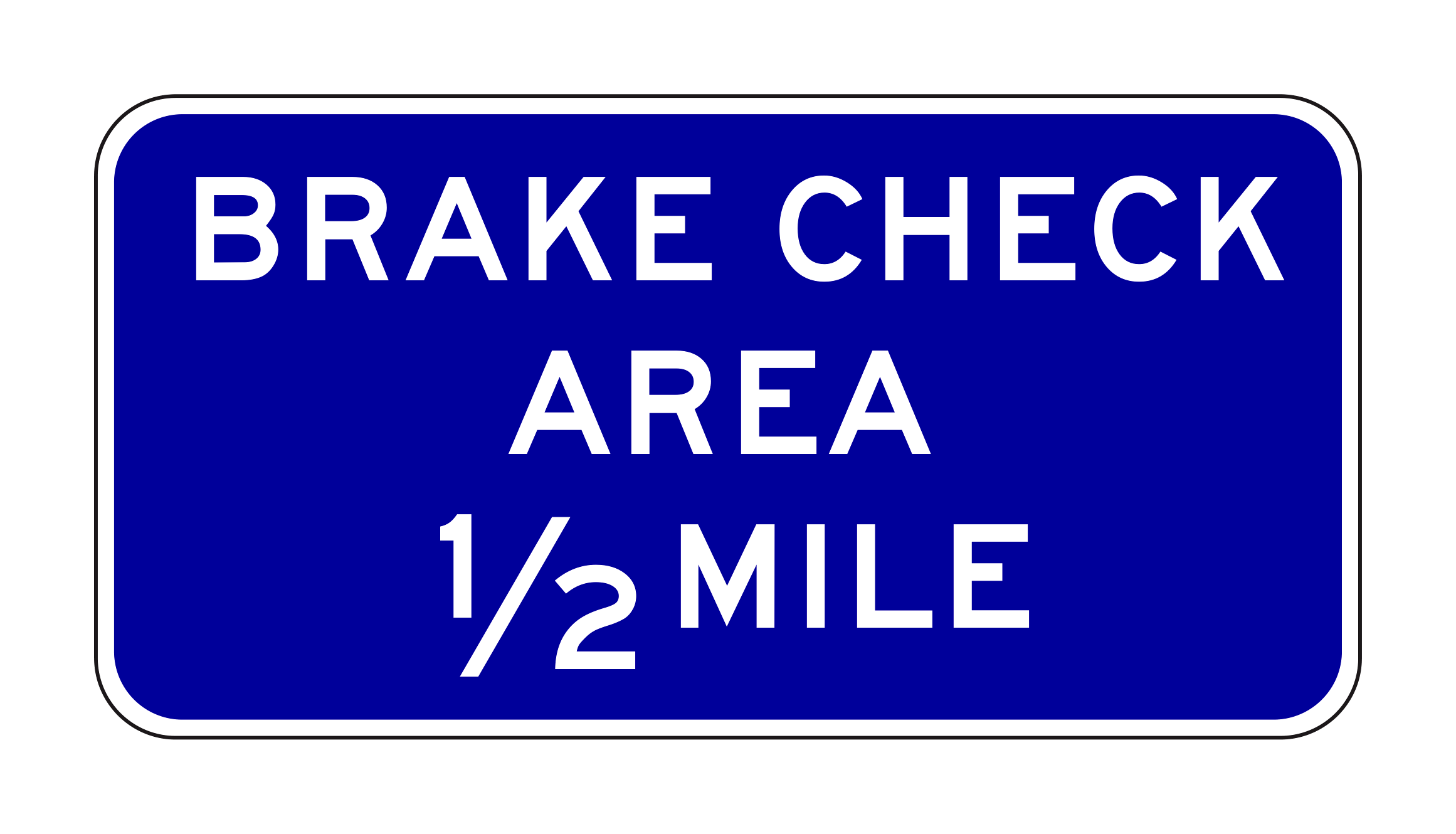 G66-60(CA) Brake Check Area Mile — official FHWA layout
