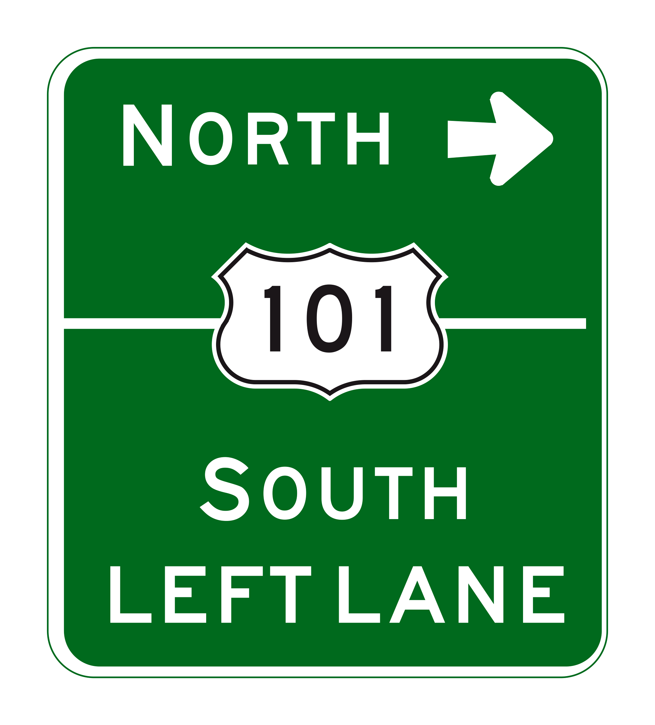 G77A(CA) North South Left Lane — official FHWA layout