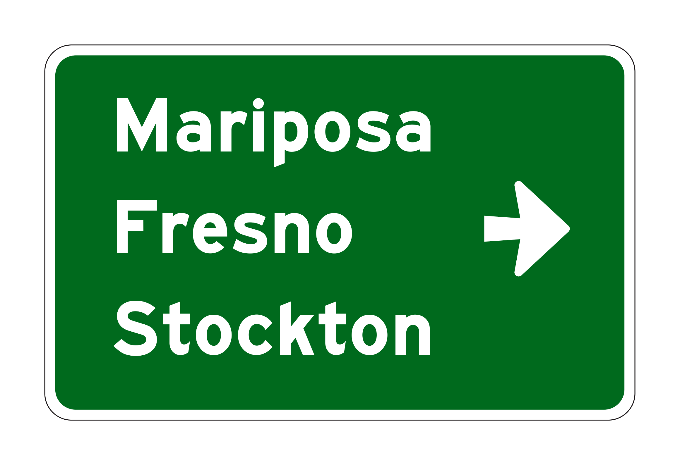 G8-19(CA) Mariposa Fresno Stockton — official FHWA layout
