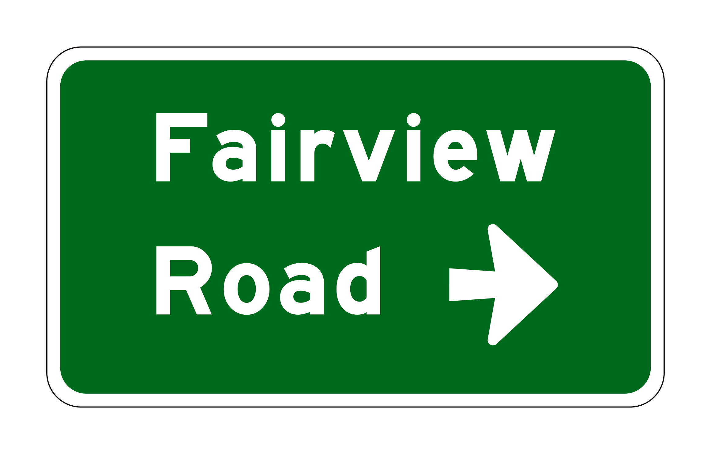 G8-22(CA) Fairview Road — official FHWA layout