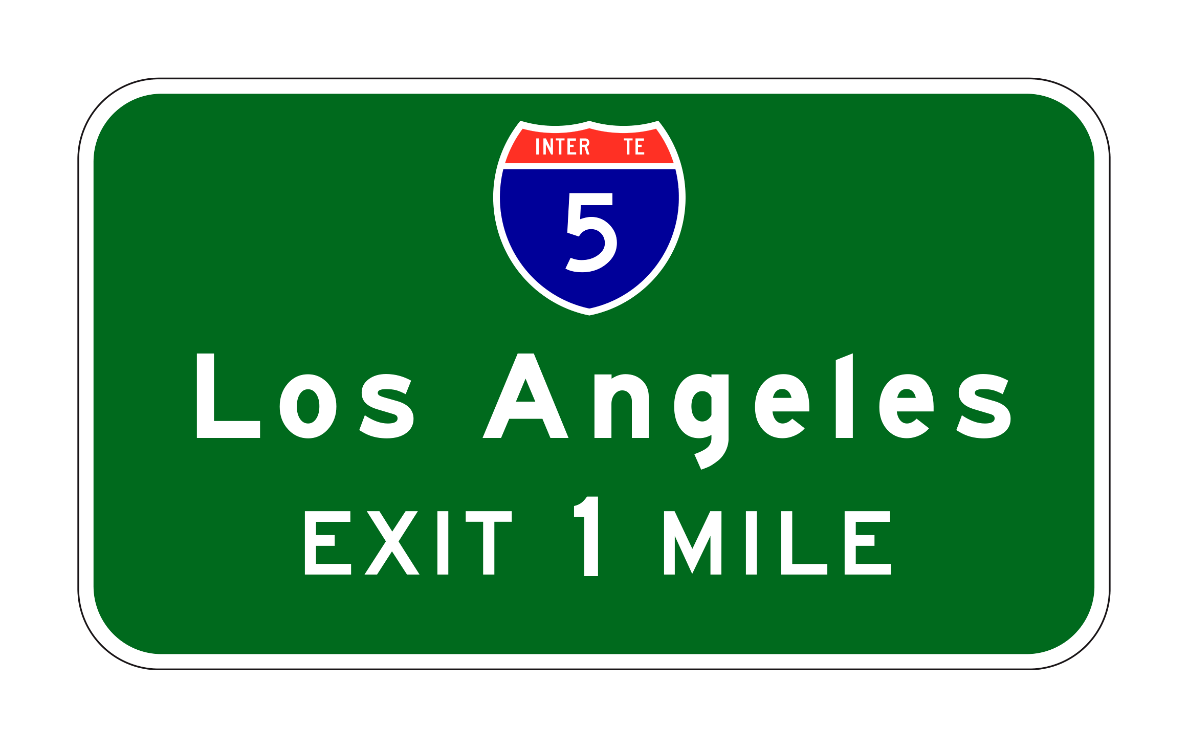 G83-2(CA) Los Angeles Exit Mile — official FHWA layout