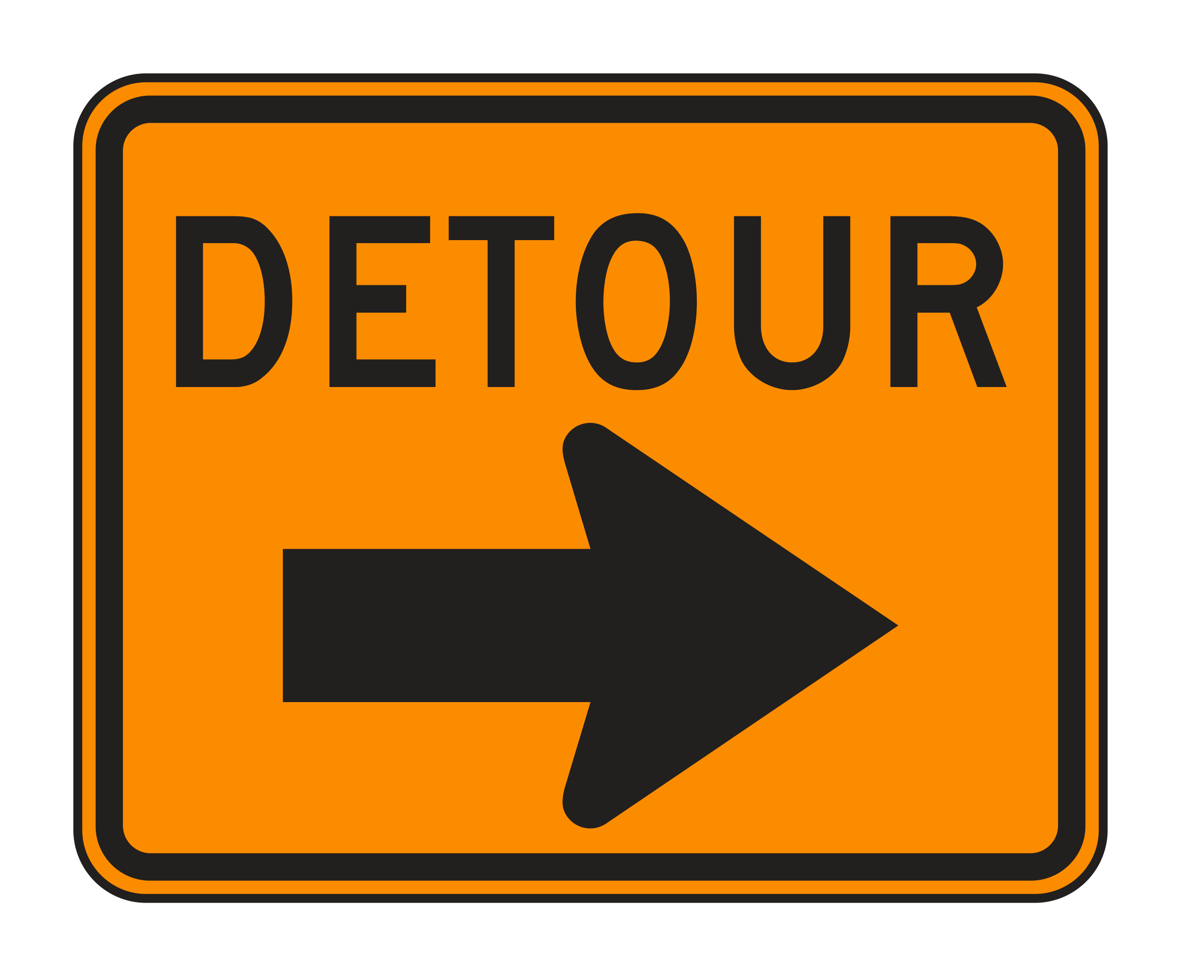 M4-9 Detour Arrow — official FHWA layout