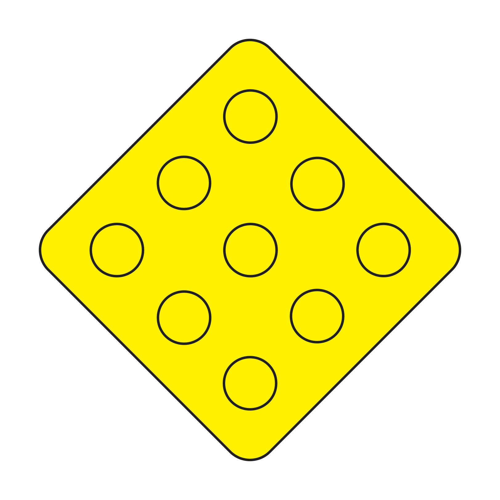 OM1-1 Object Marker Type 1 — official FHWA layout