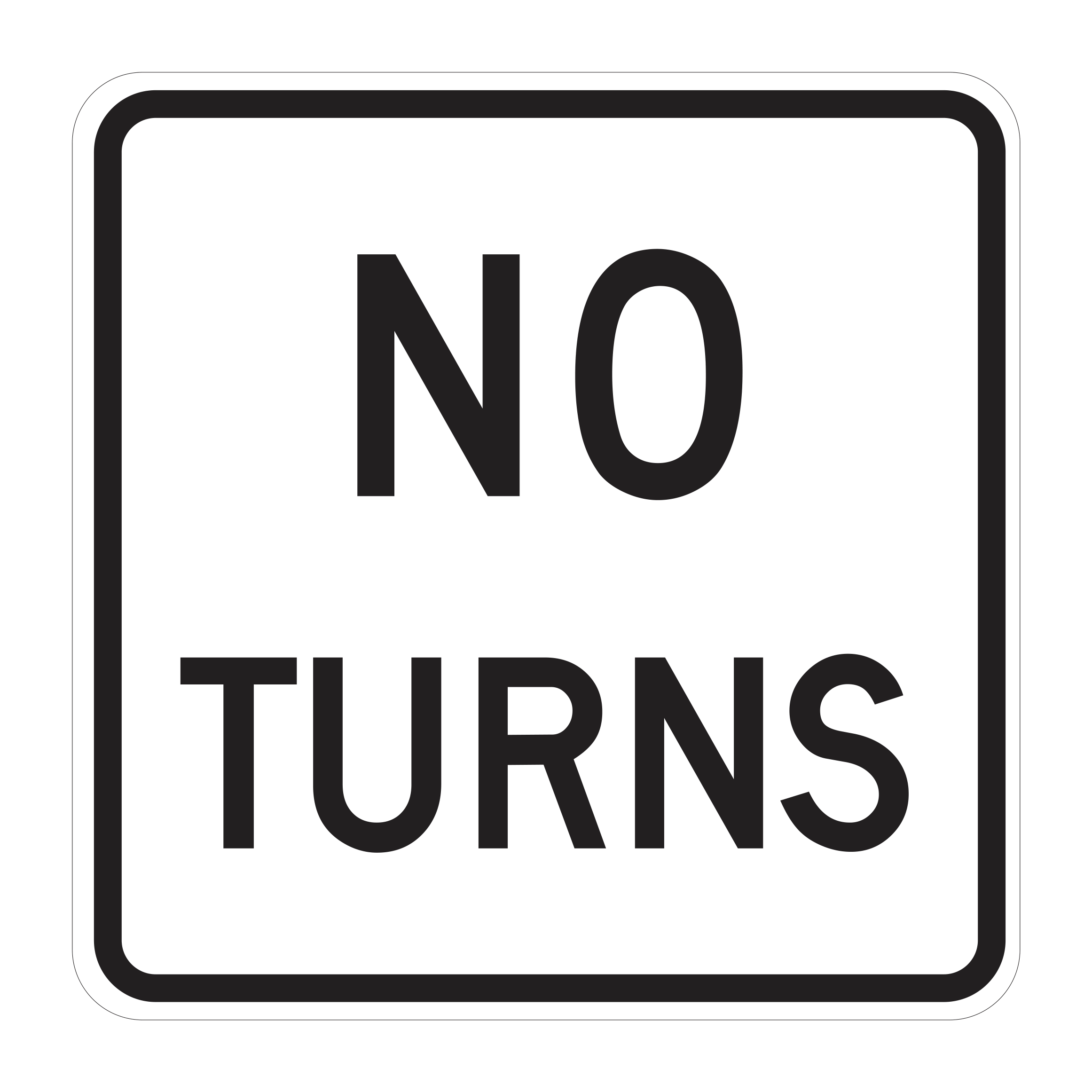 R3-3 No U-Turn — official FHWA layout