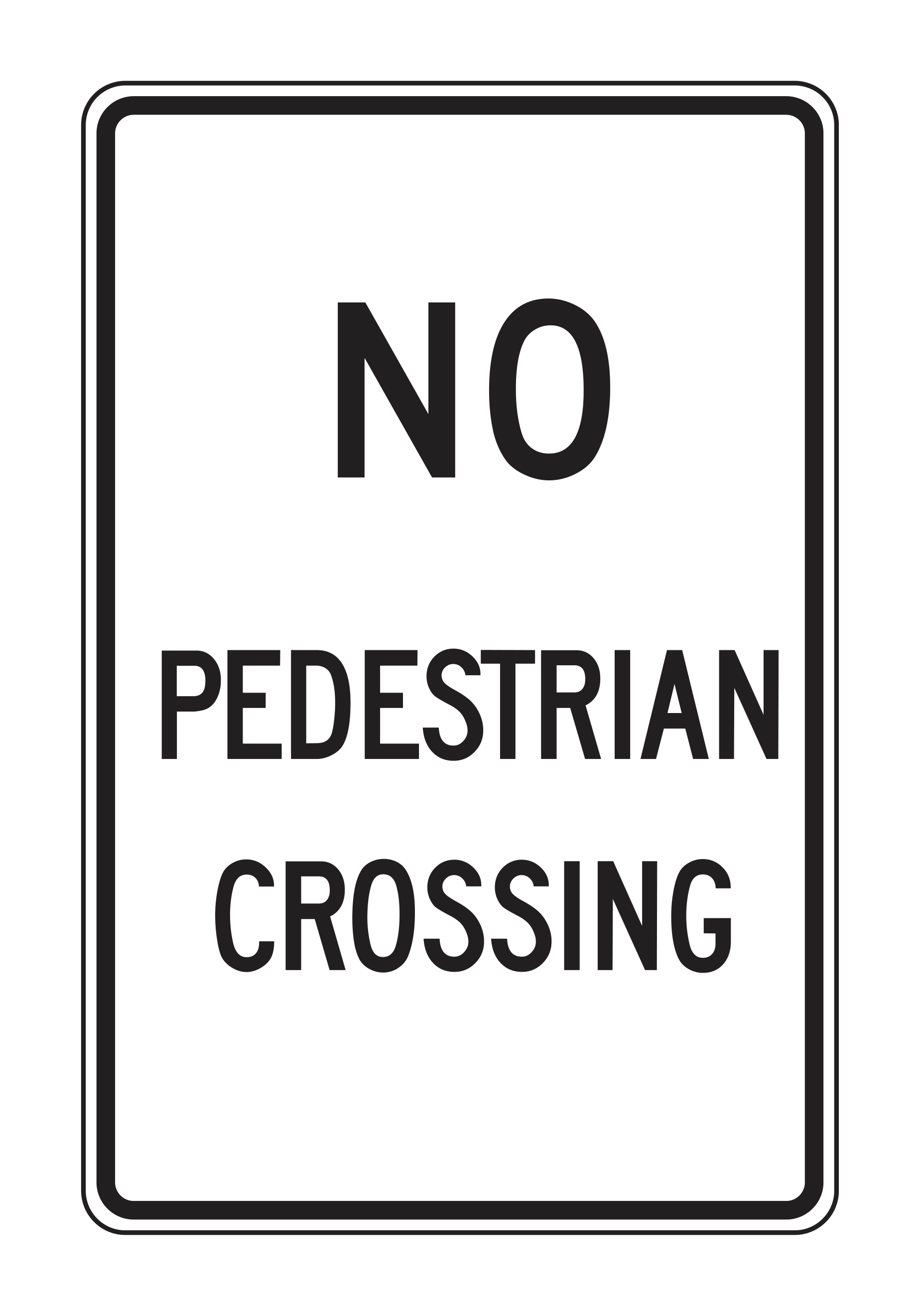R9-3a Pedestrian Crossing — official FHWA layout