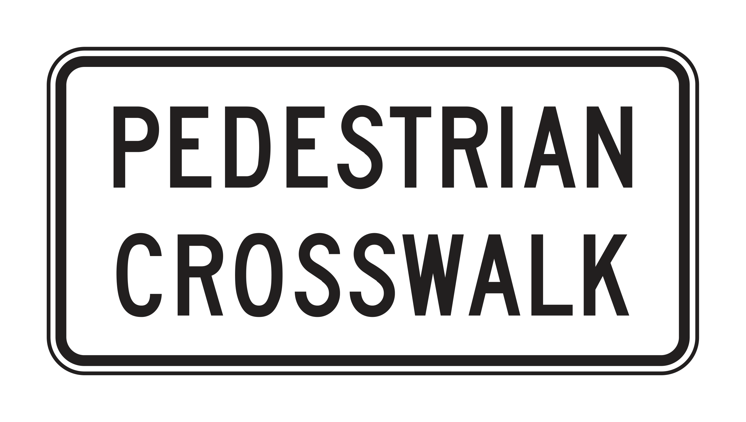 R9-8 Crosswalk Closed — official FHWA layout
