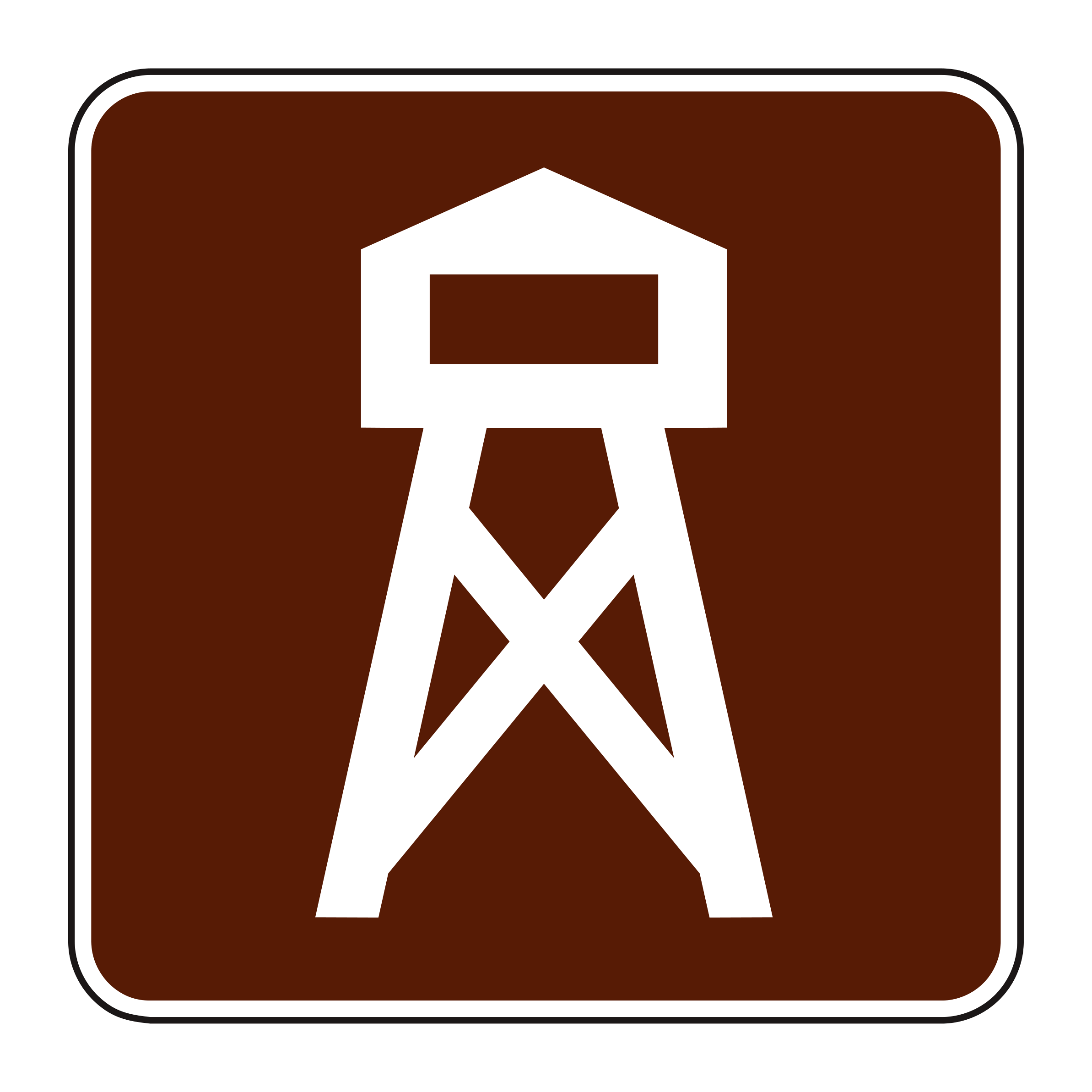 RS-006 Recreational & Cultural Interest Sign — official FHWA layout