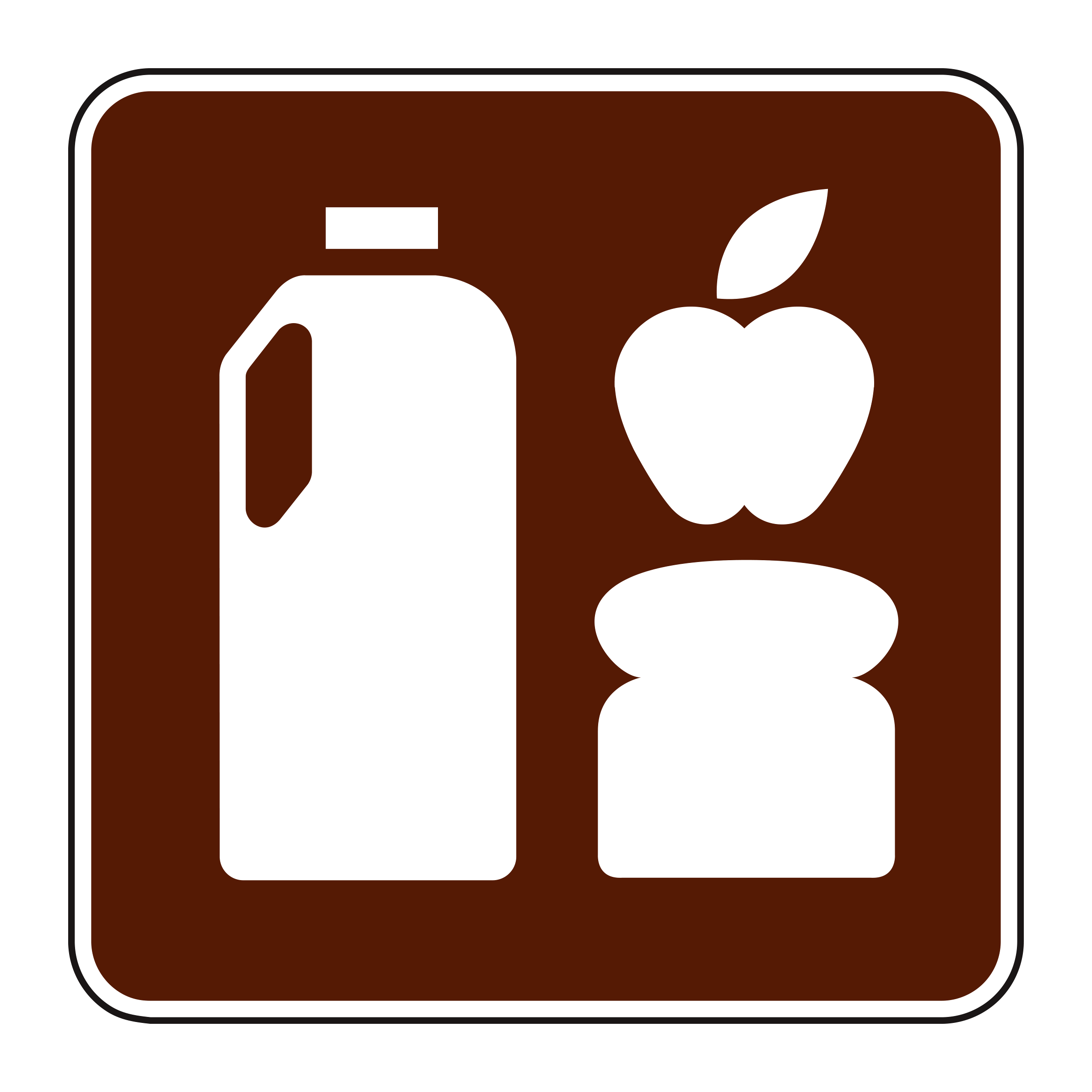RS-020 Recreational & Cultural Interest Sign — official FHWA layout