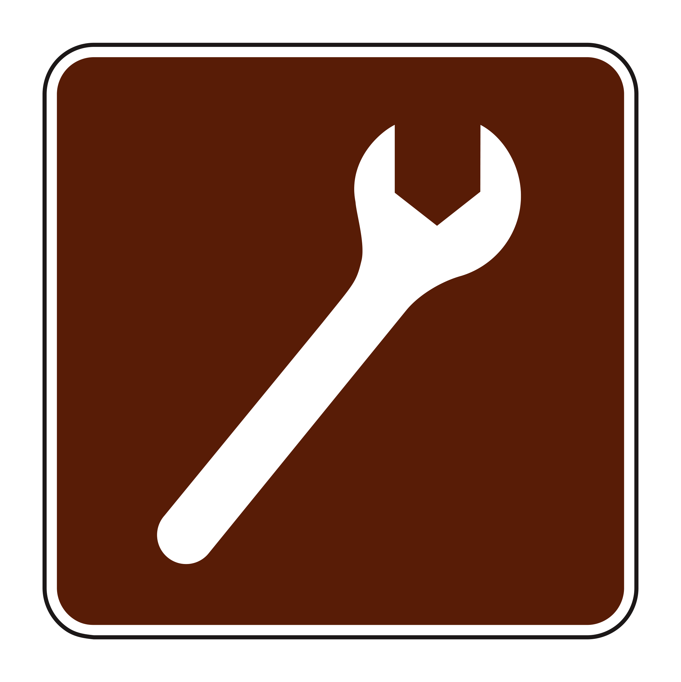 RS-027 Recreational & Cultural Interest Sign — official FHWA layout
