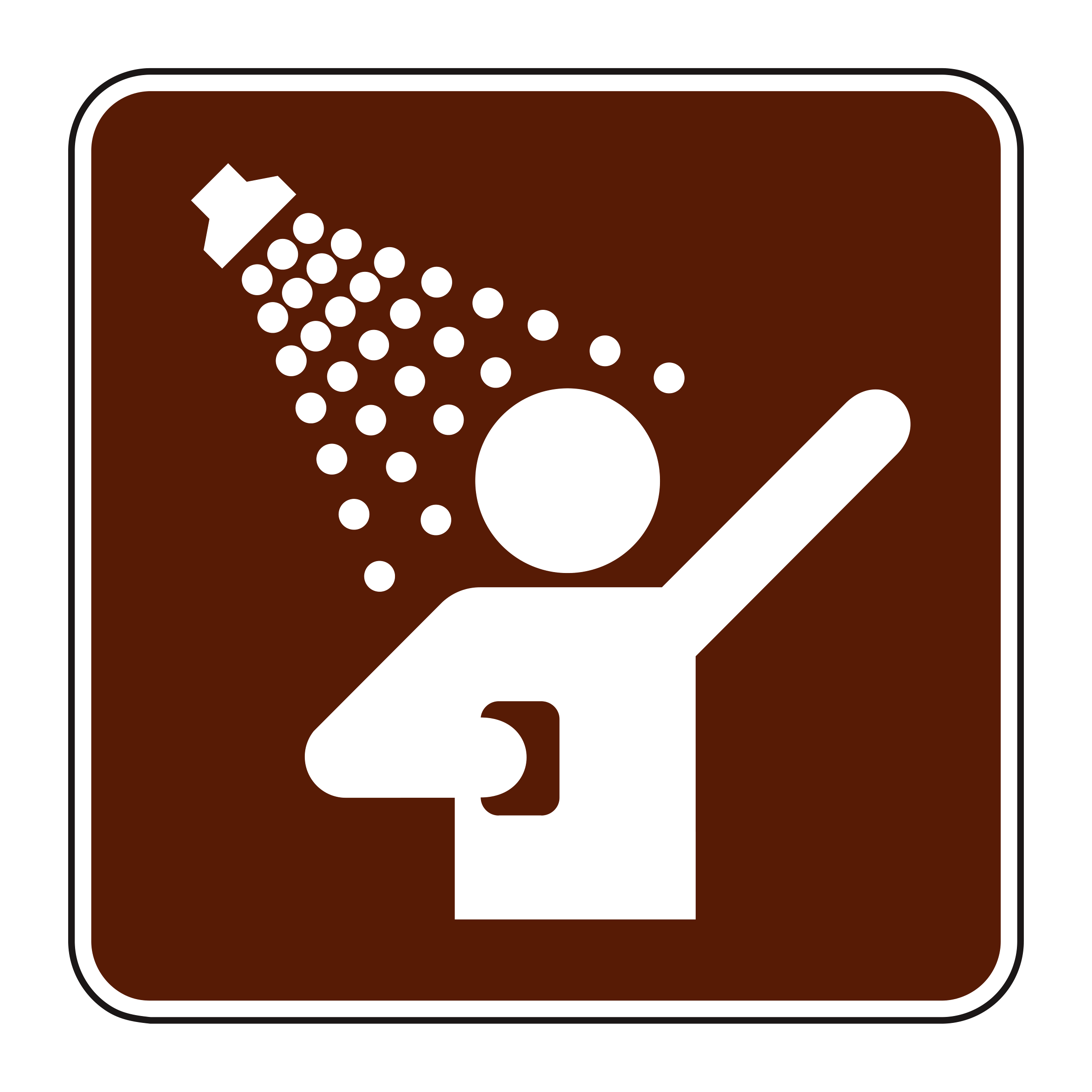 RS-035 Recreational & Cultural Interest Sign — official FHWA layout