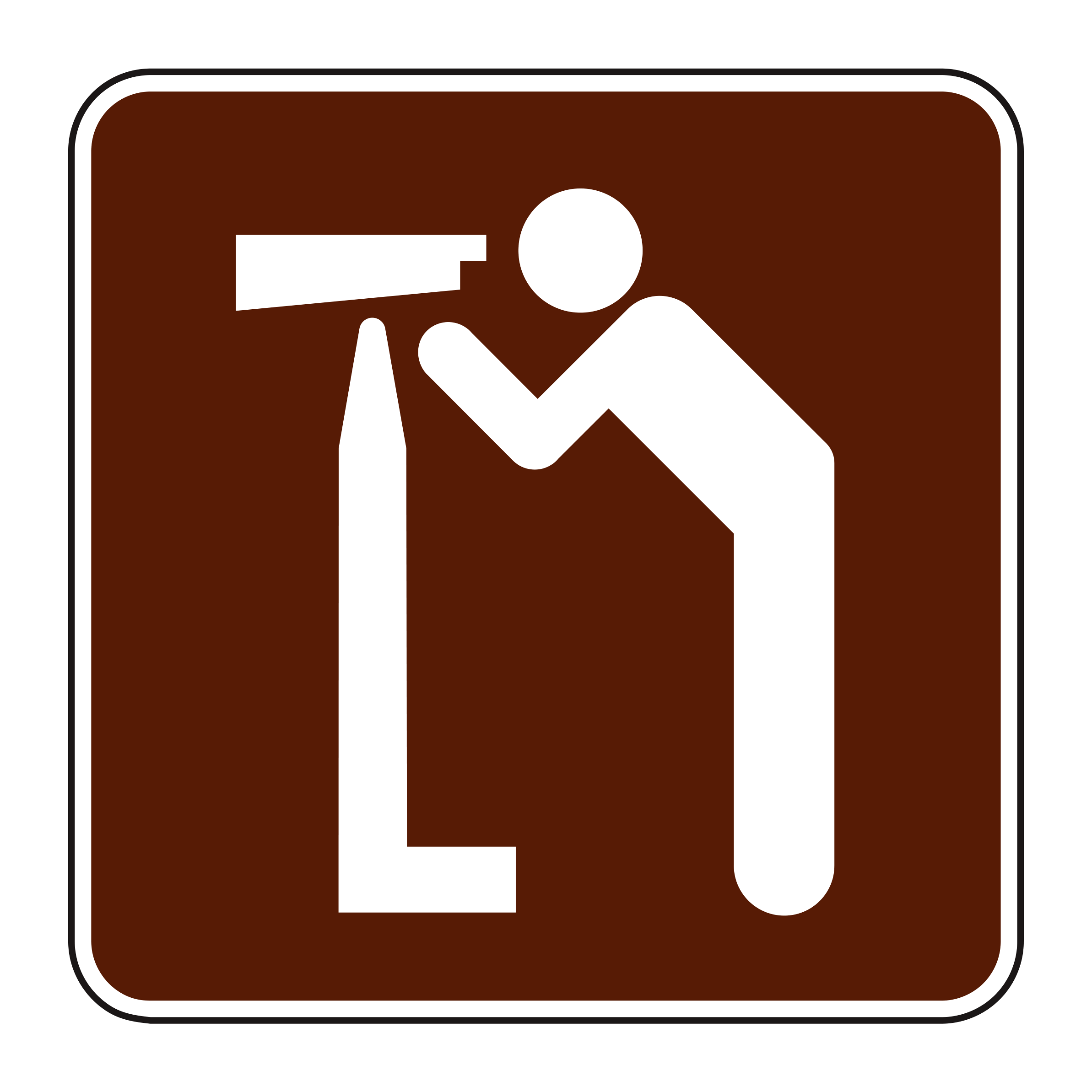 RS-036 Recreational & Cultural Interest Sign — official FHWA layout