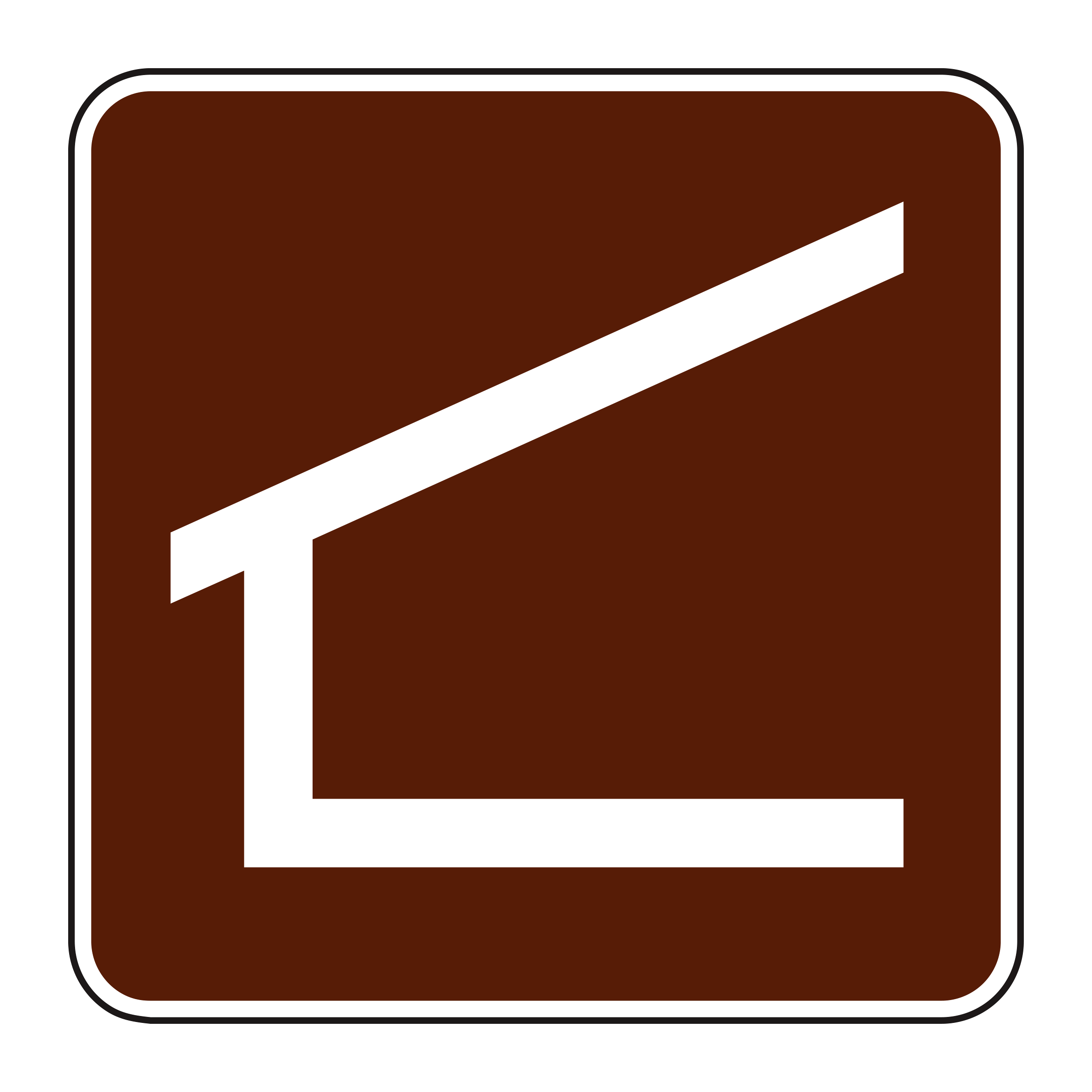 RS-043 Recreational & Cultural Interest Sign — official FHWA layout