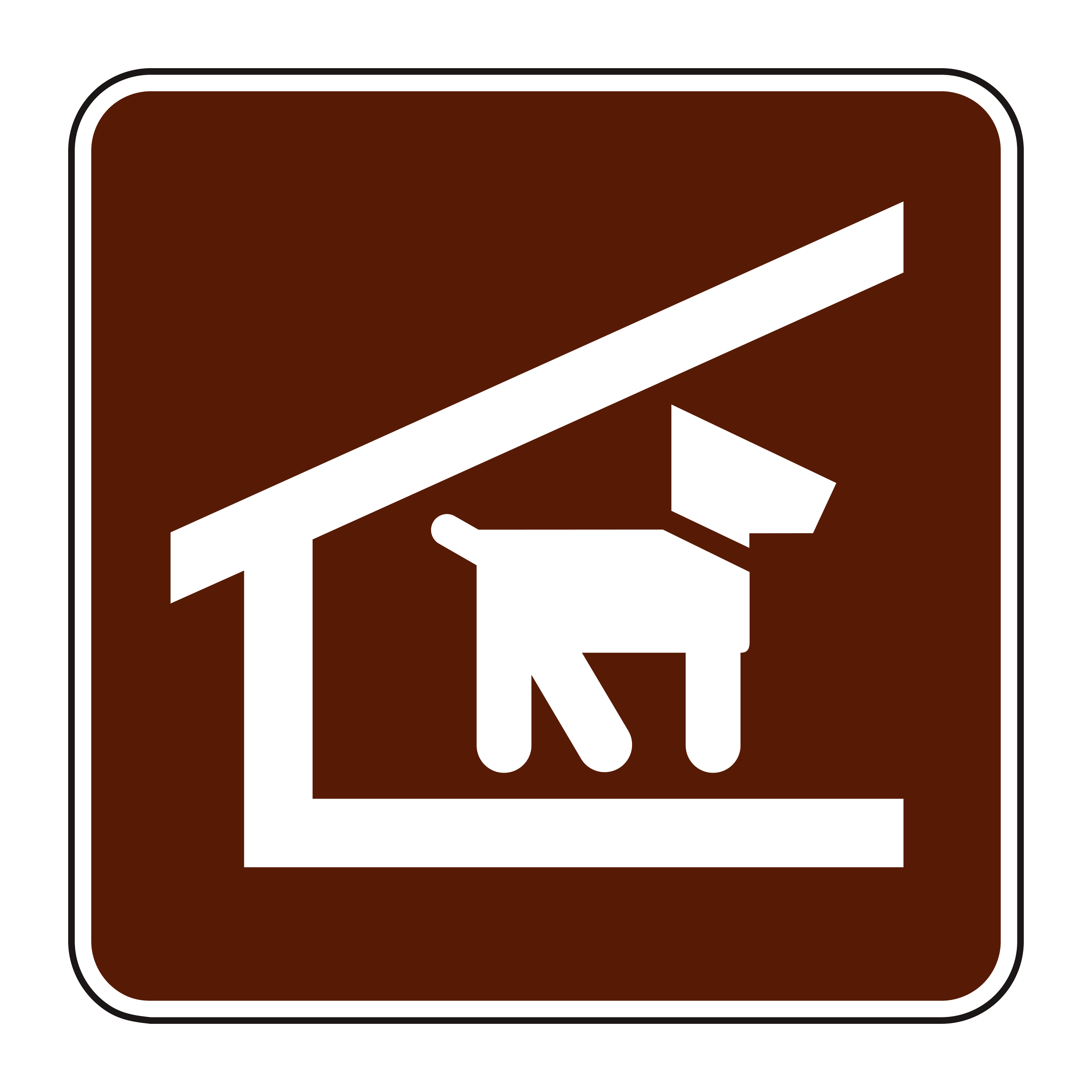 RS-045 Recreational & Cultural Interest Sign — official FHWA layout