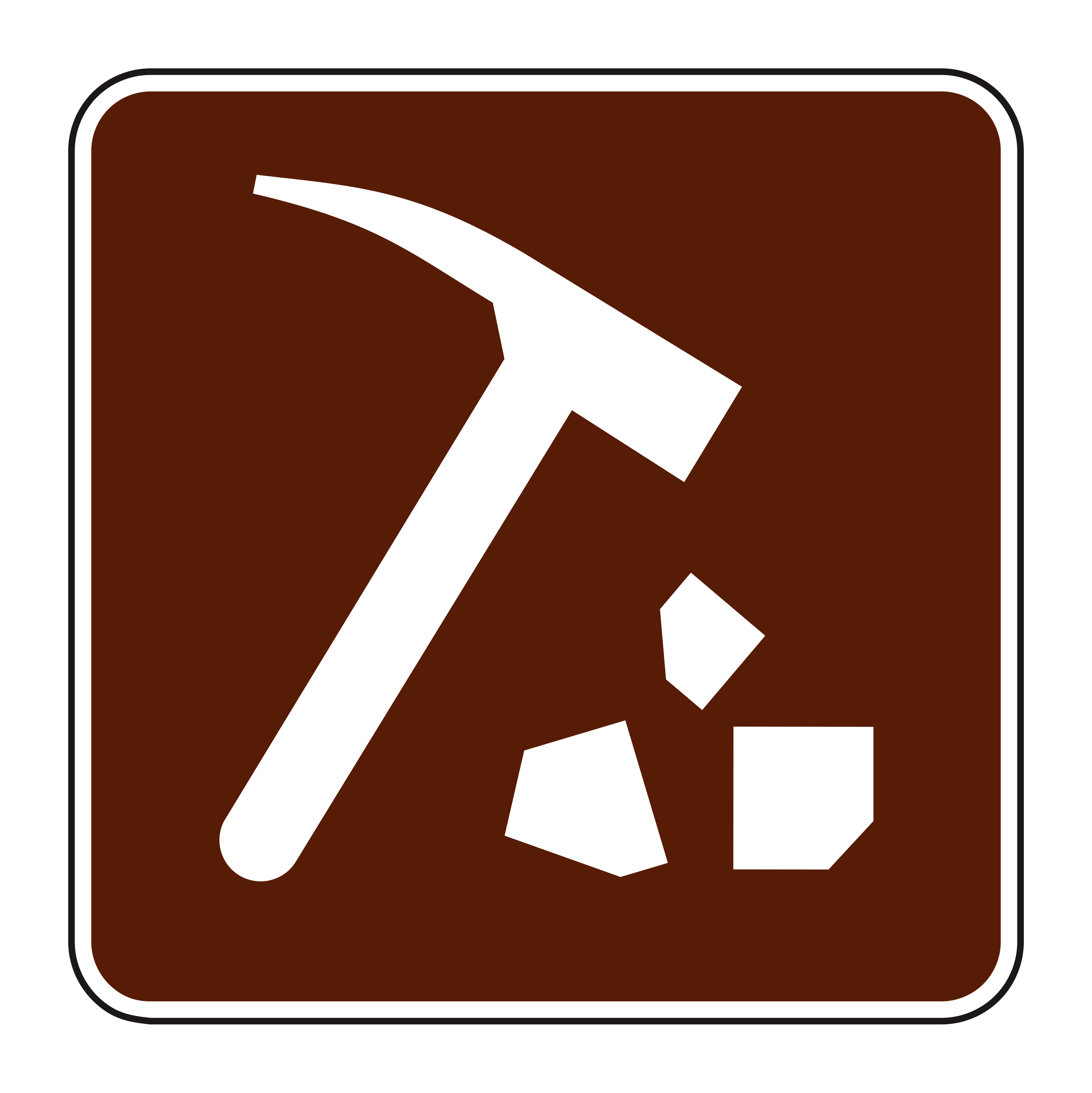 RS-083 Recreational & Cultural Interest Sign — official FHWA layout