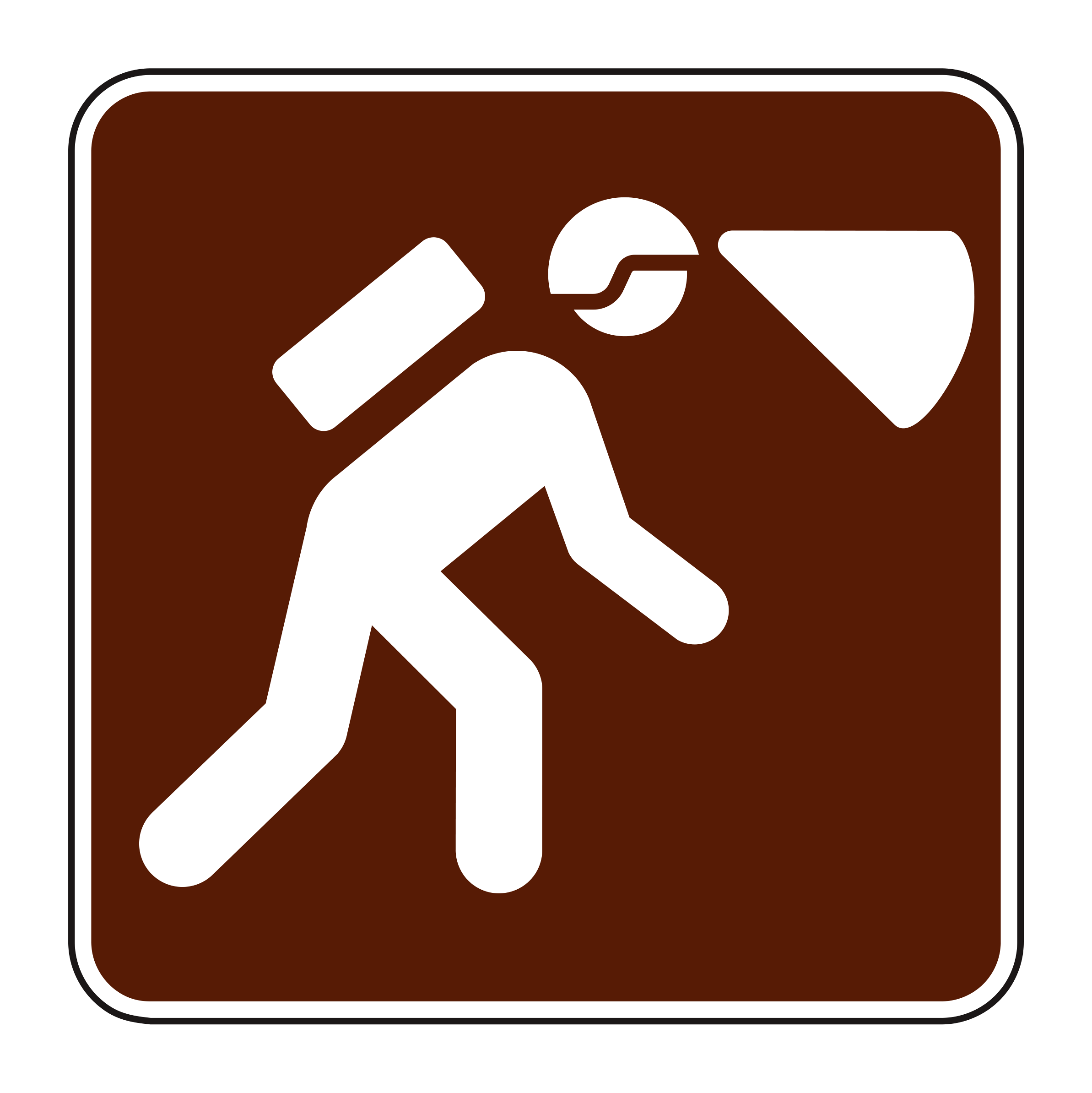 RS-084 Recreational & Cultural Interest Sign — official FHWA layout