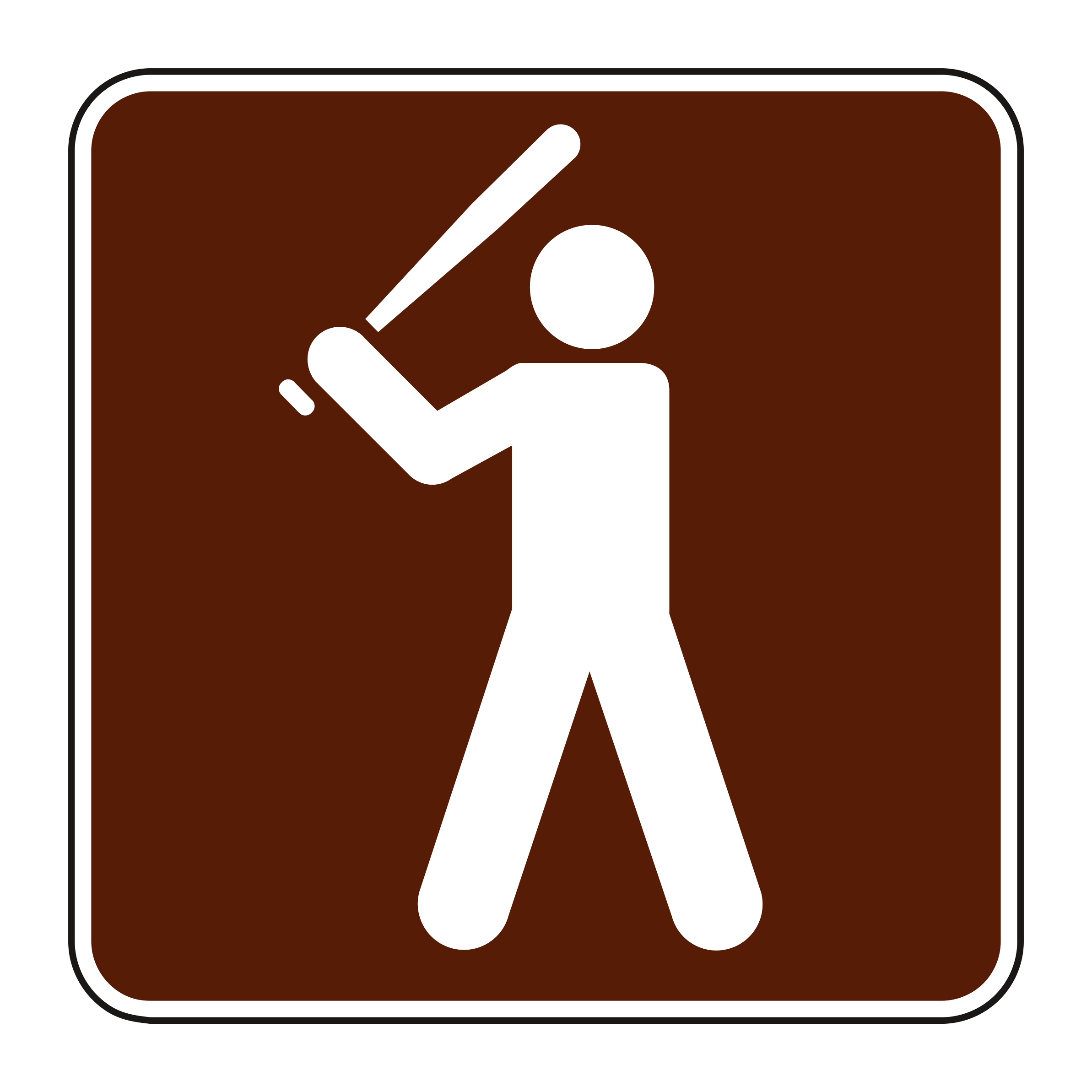 RS-096 Recreational & Cultural Interest Sign — official FHWA layout