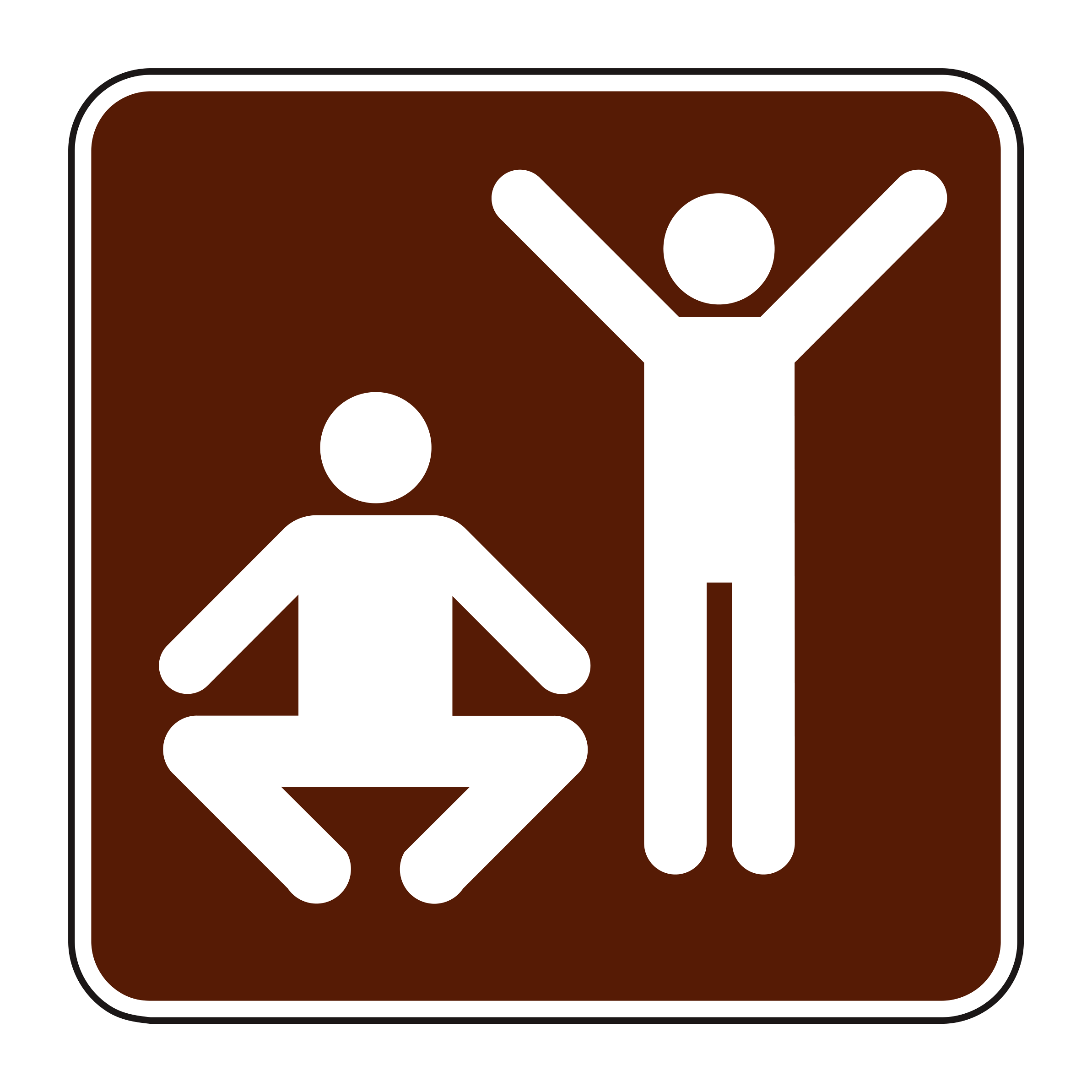 RS-097 Recreational & Cultural Interest Sign — official FHWA layout