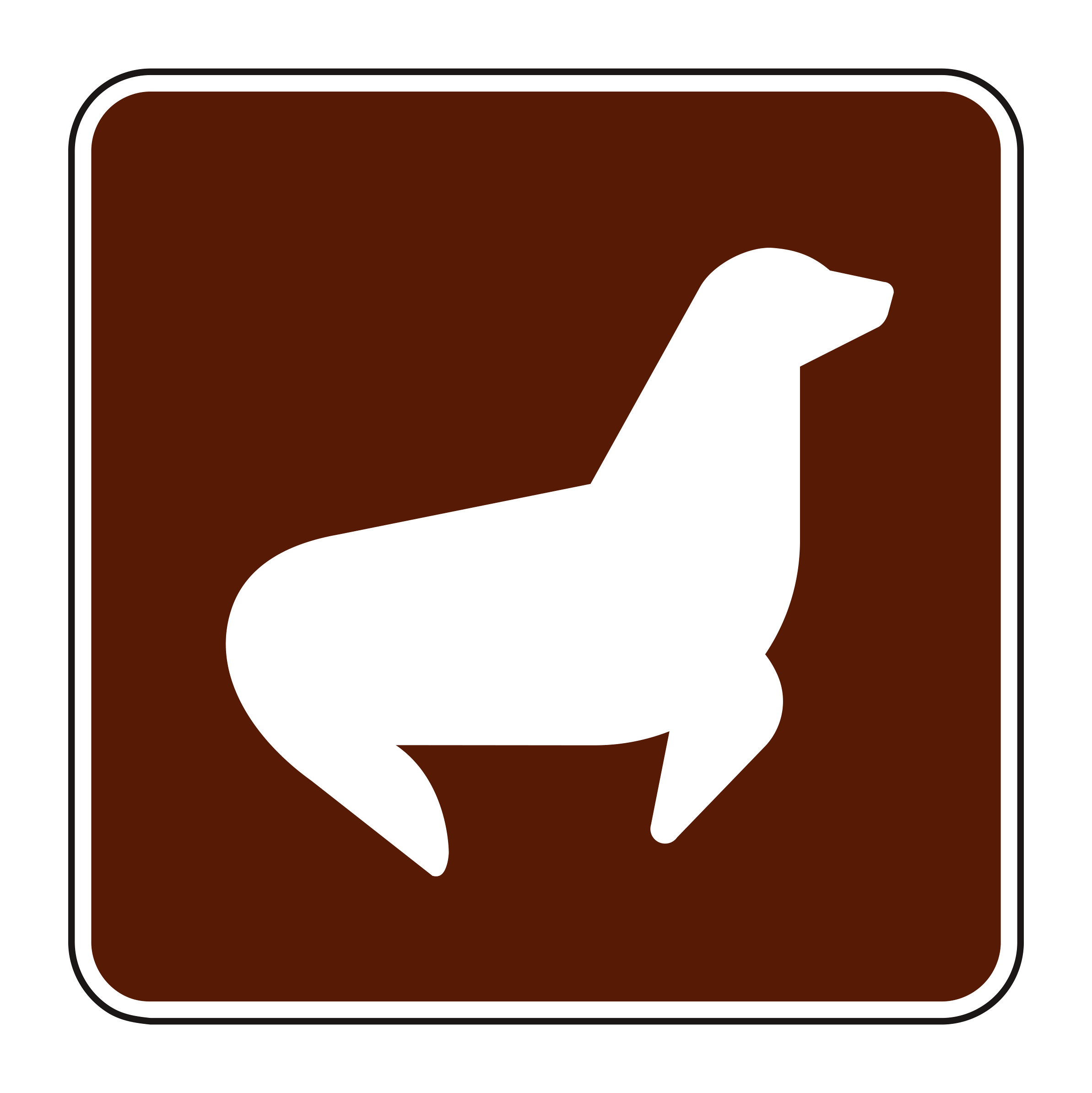RS-106 Recreational & Cultural Interest Sign — official FHWA layout