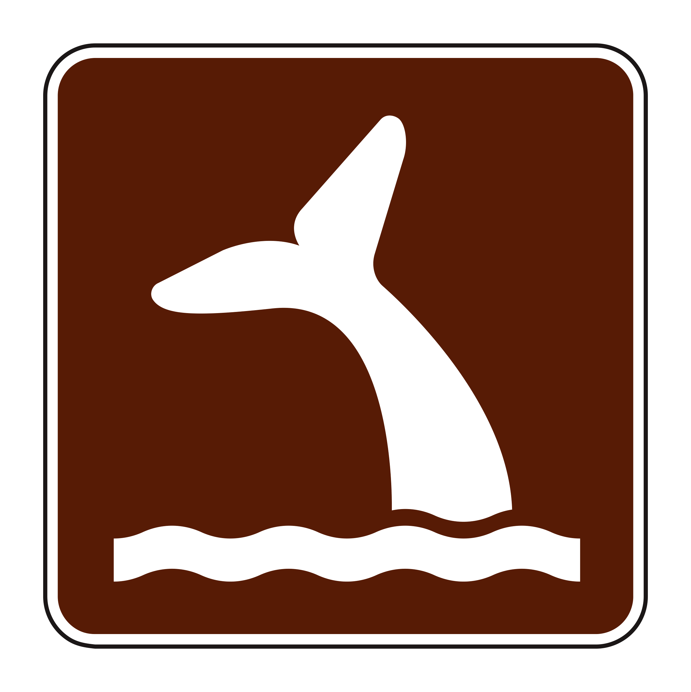 RS-107 Recreational & Cultural Interest Sign — official FHWA layout
