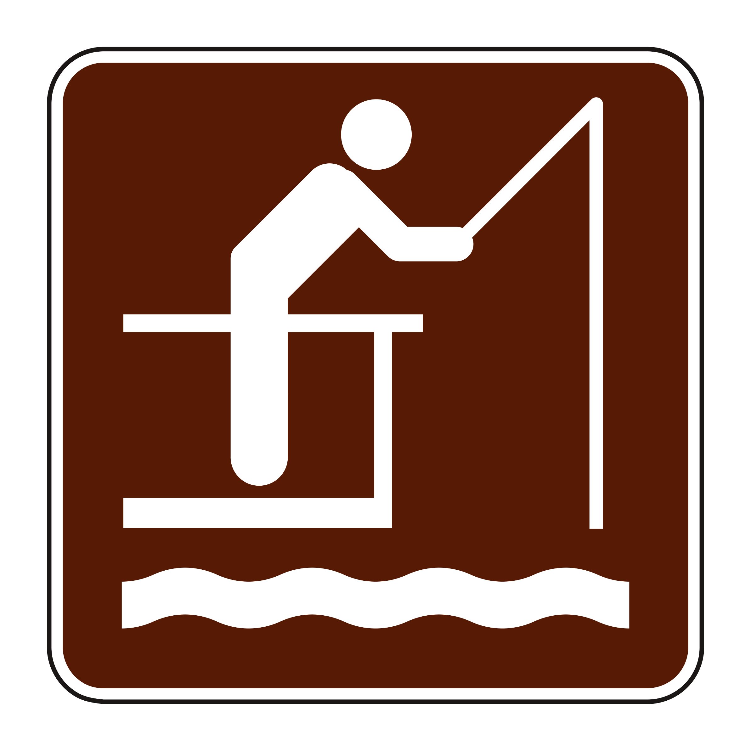 RS-119 Recreational & Cultural Interest Sign — official FHWA layout