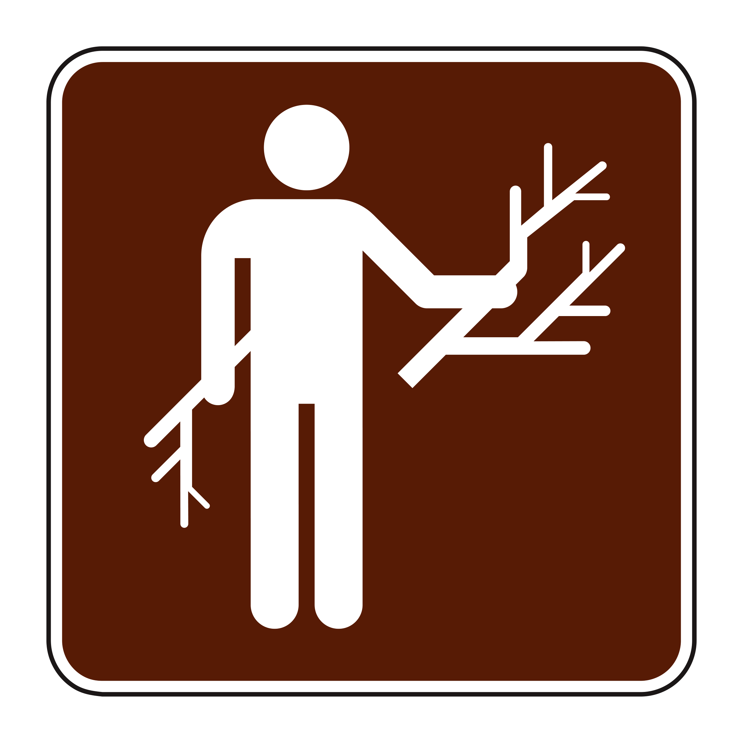 RS-120 Recreational & Cultural Interest Sign — official FHWA layout