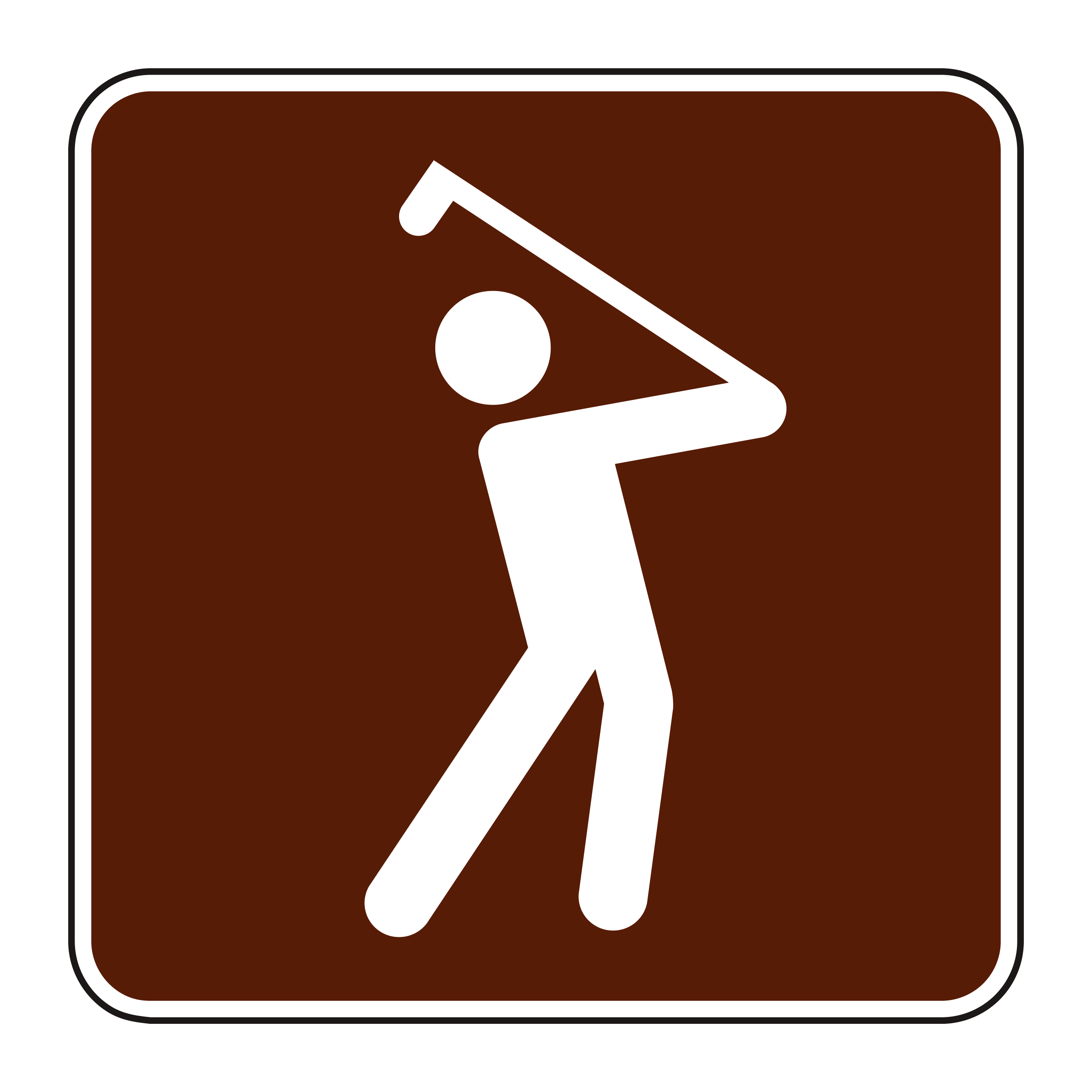 RS-128 Recreational & Cultural Interest Sign — official FHWA layout