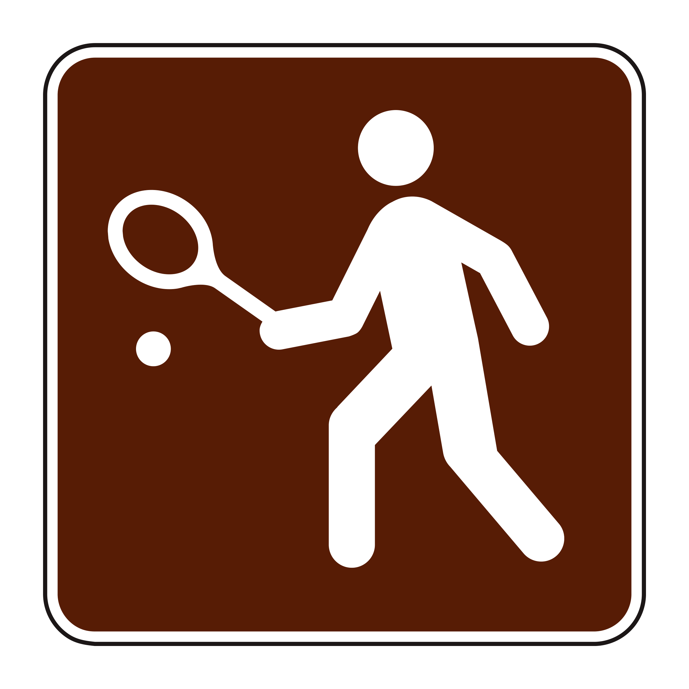 RS-129 Recreational & Cultural Interest Sign — official FHWA layout