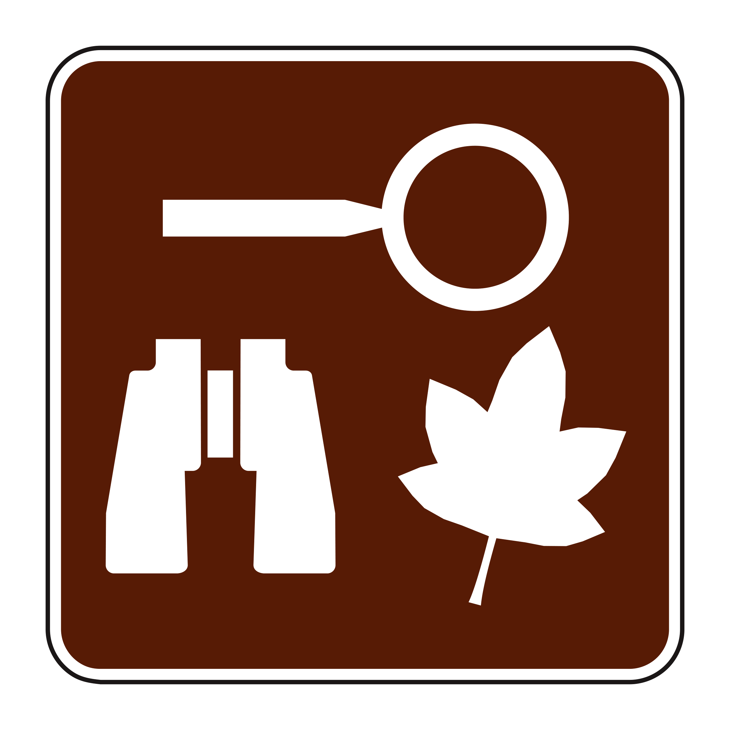 RS-141 Recreational & Cultural Interest Sign — official FHWA layout