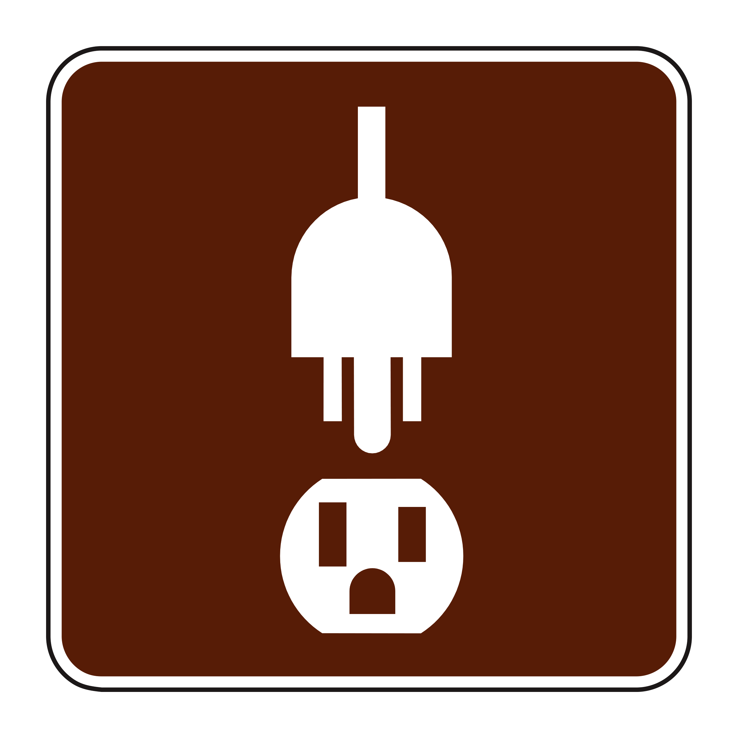 RS-150 Recreational & Cultural Interest Sign — official FHWA layout