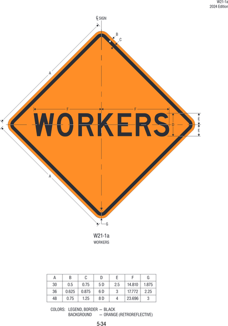 W21-1a Workers — official FHWA layout