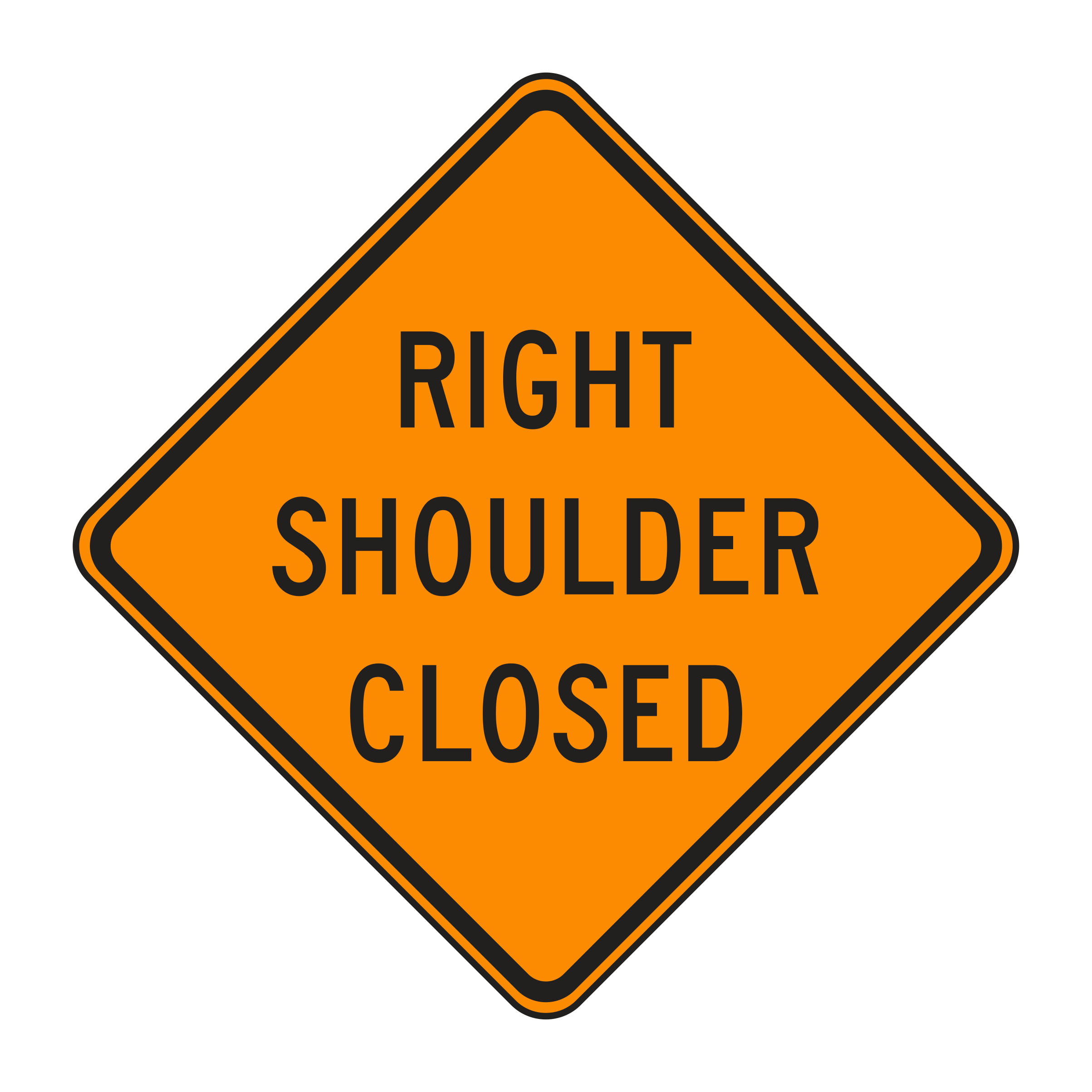 W21-5a Shoulder Closed — official FHWA layout
