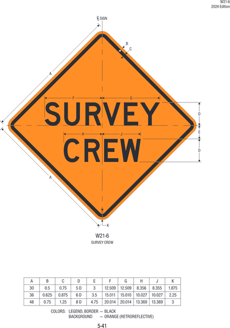 W21-6 Survey Crew — official FHWA layout