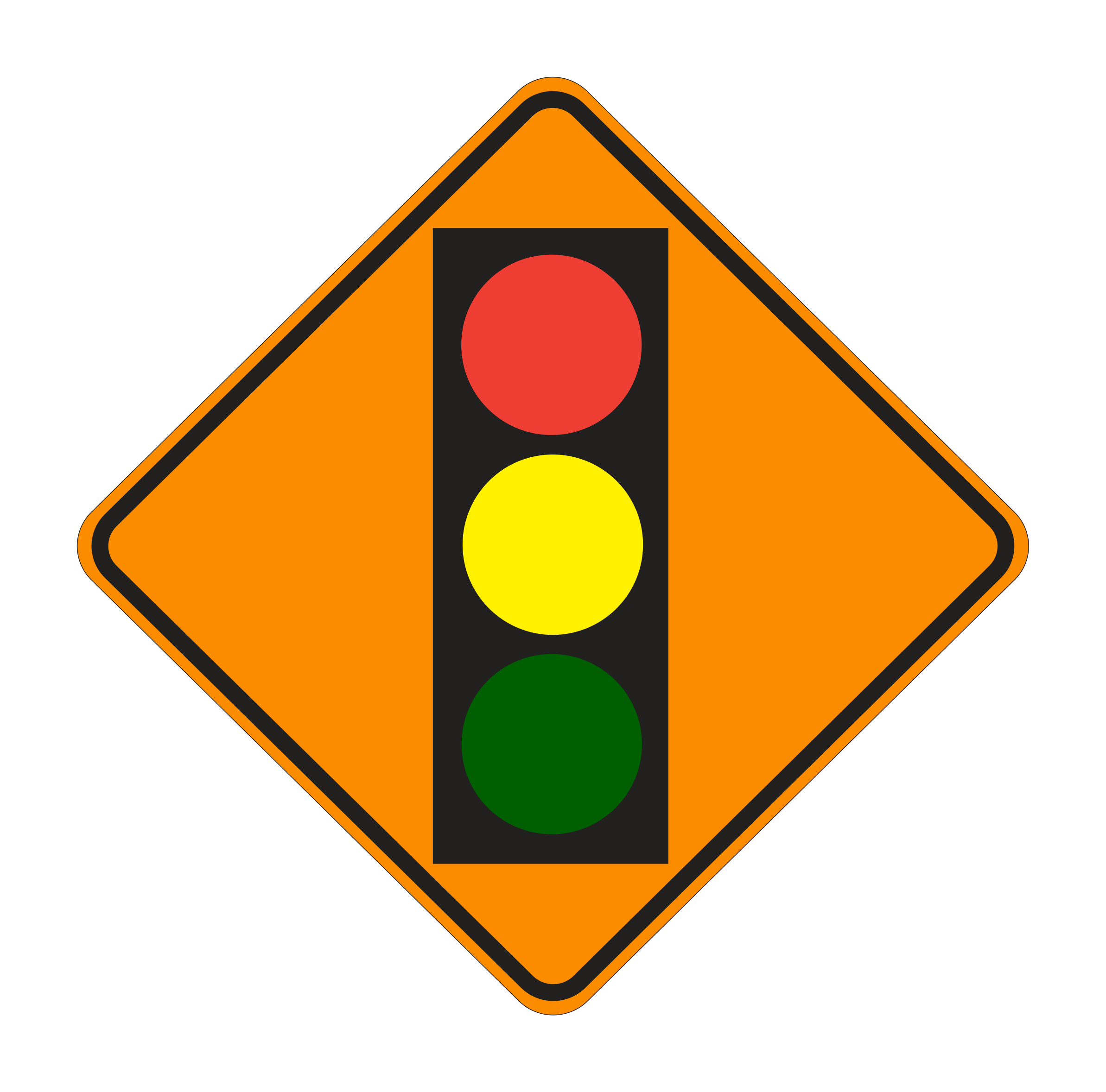W3-3 Stop Ahead — official FHWA layout